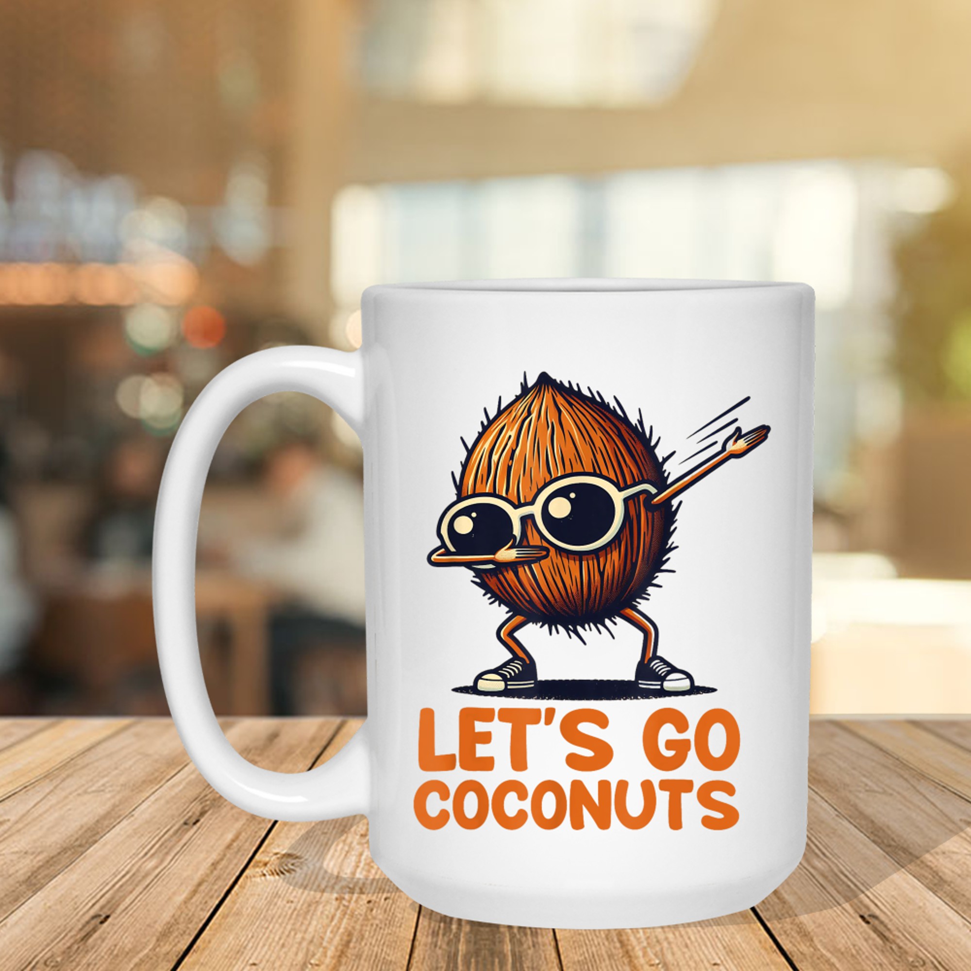 Funny Coconut Fruit Summer Let's Go Coconuts Mug