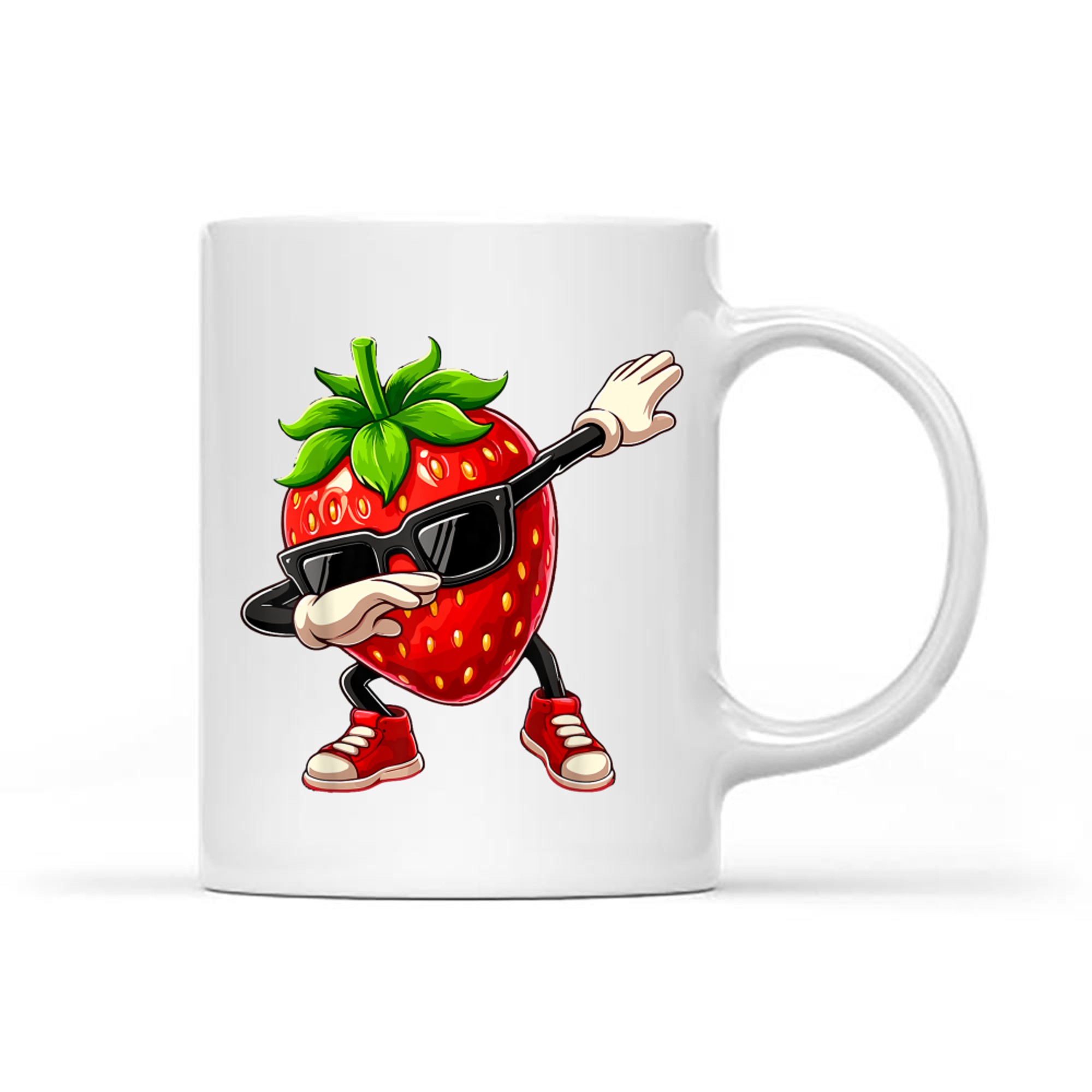Funny Dabbing Strawberry Summer Fruit Lover Mug