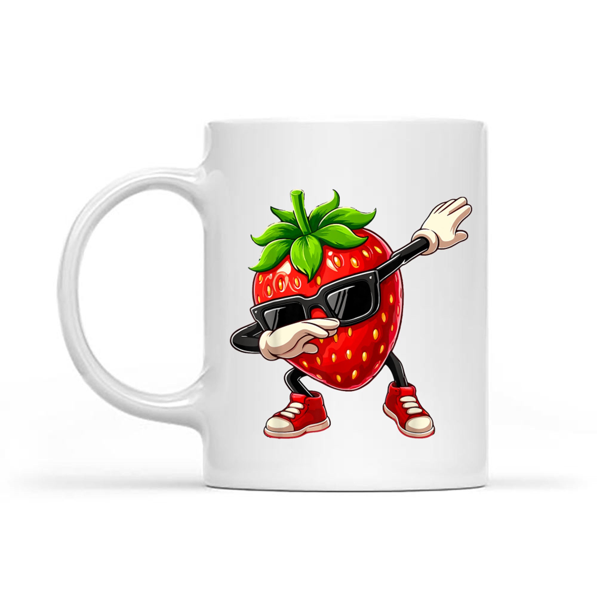 Funny Dabbing Strawberry Summer Fruit Lover Mug