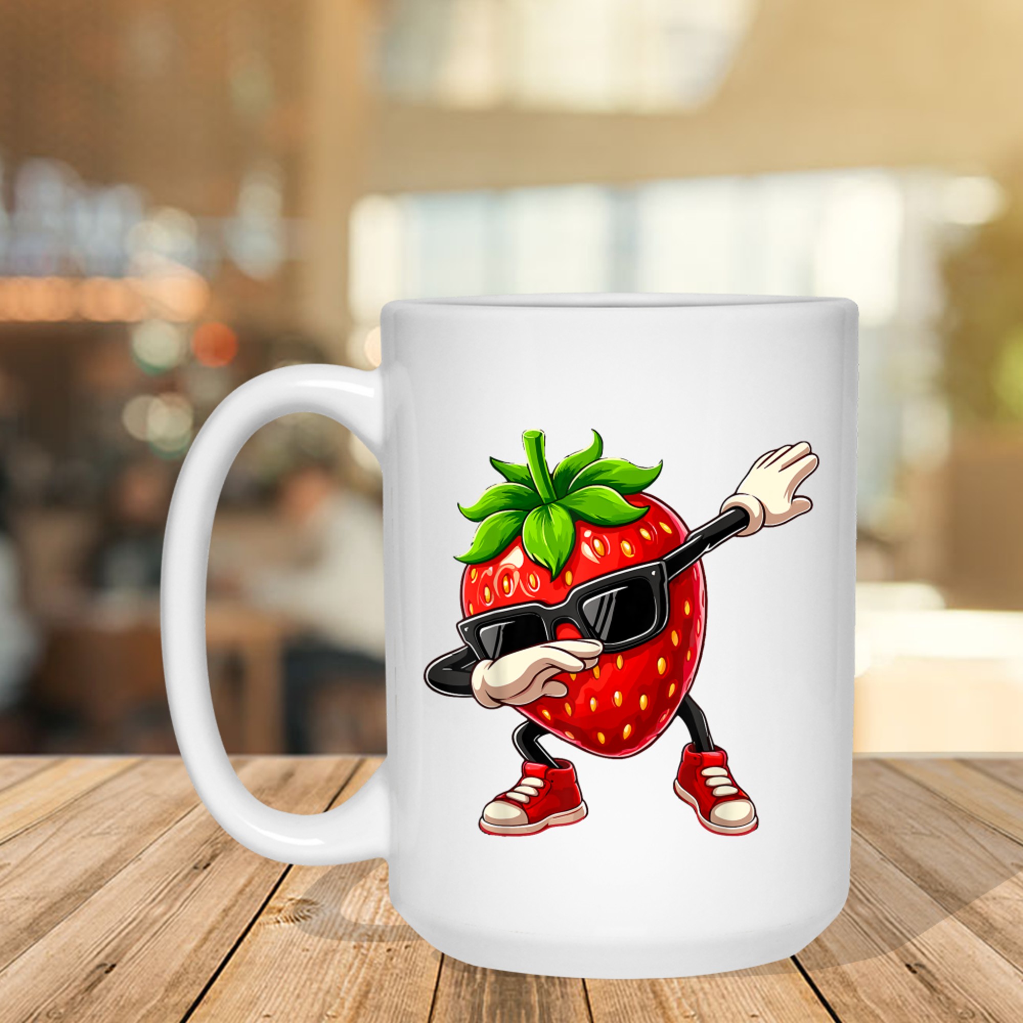Funny Dabbing Strawberry Summer Fruit Lover Mug