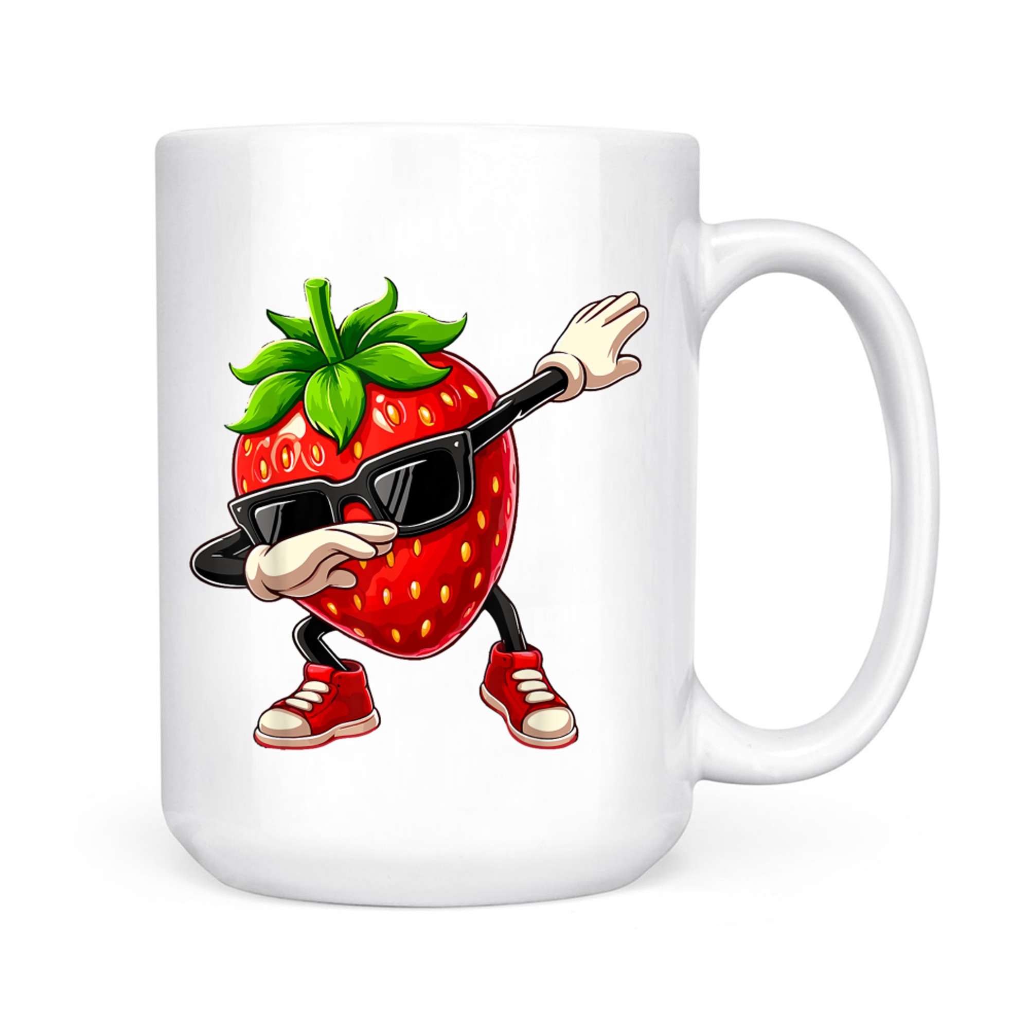 Funny Dabbing Strawberry Summer Fruit Lover Mug