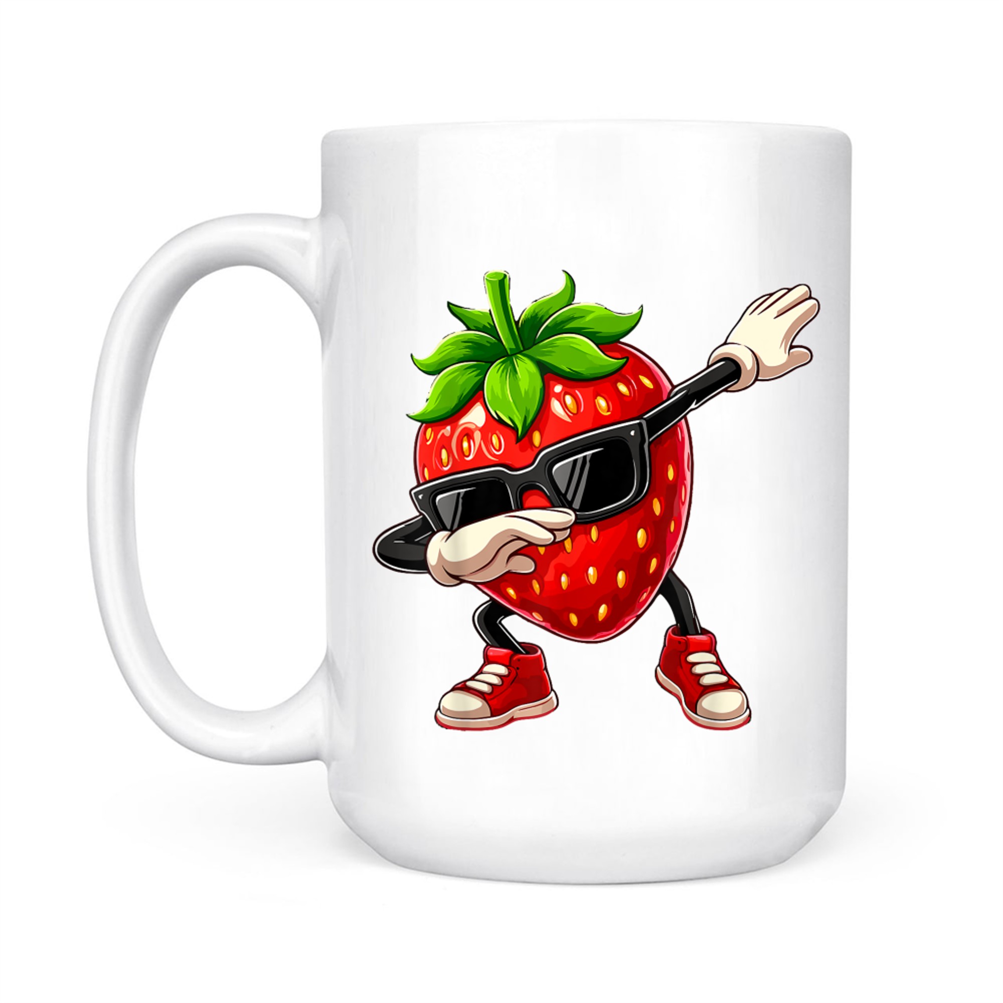 Funny Dabbing Strawberry Summer Fruit Lover Mug