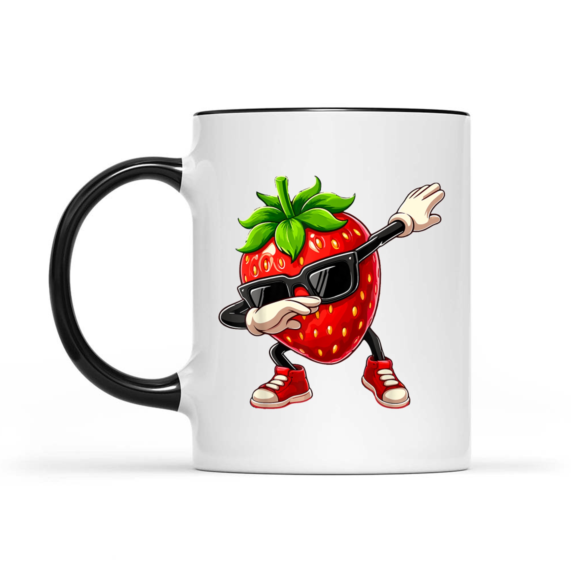 Funny Dabbing Strawberry Summer Fruit Lover Mug
