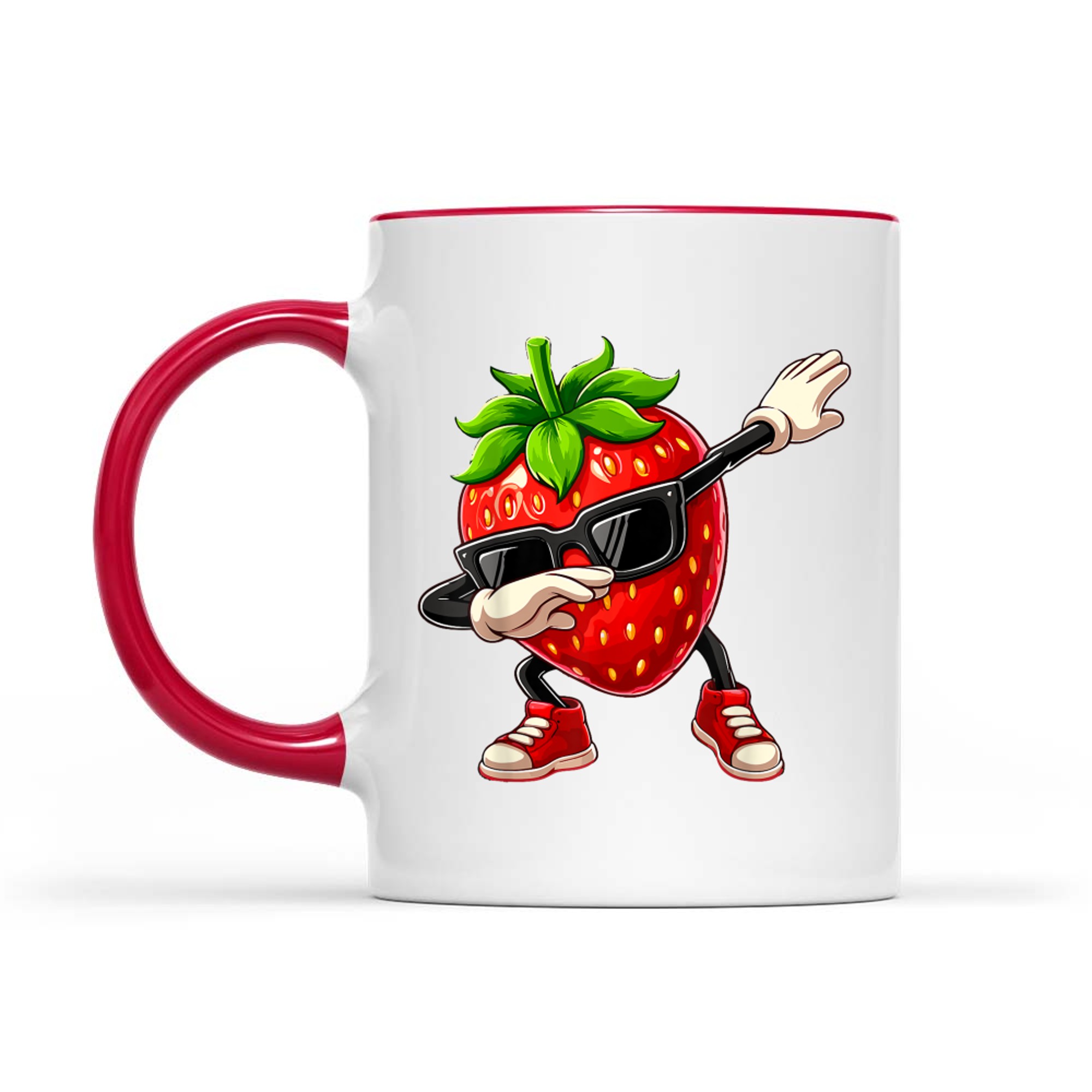 Funny Dabbing Strawberry Summer Fruit Lover Mug