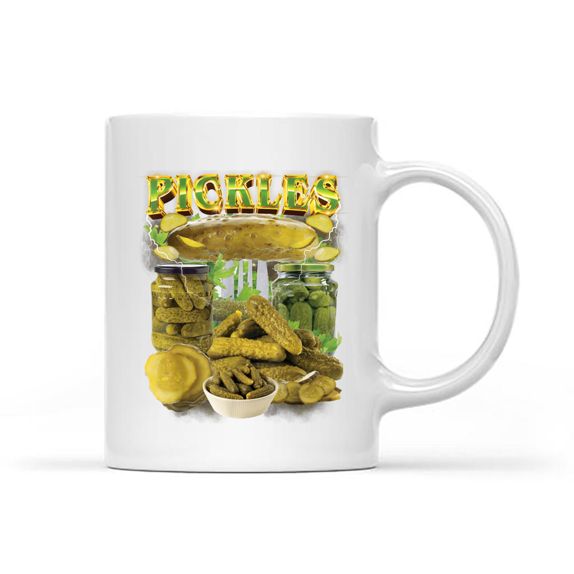 Funny Pickles Rap 90s Vintage National Pickle Day Mug