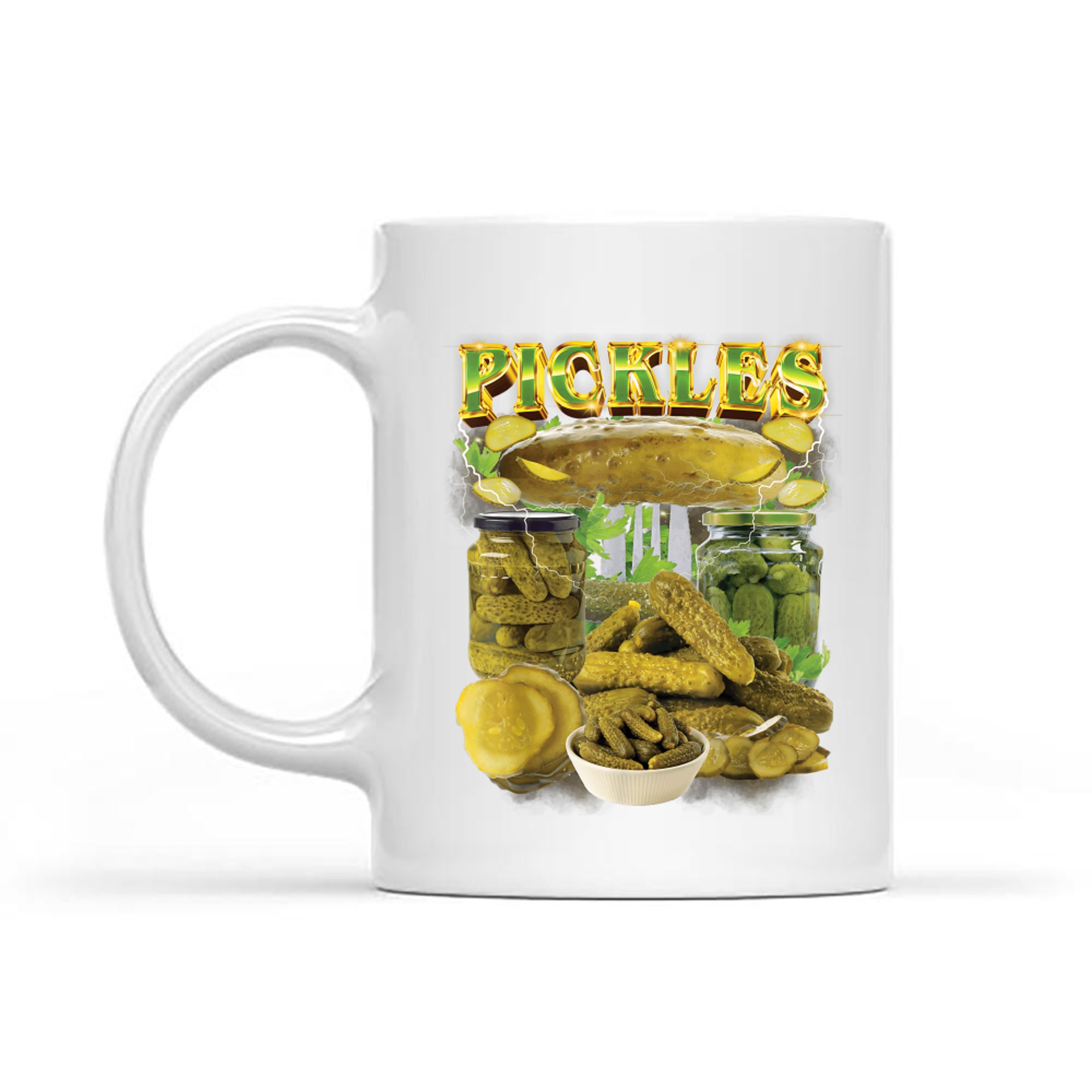 Funny Pickles Rap 90s Vintage National Pickle Day Mug