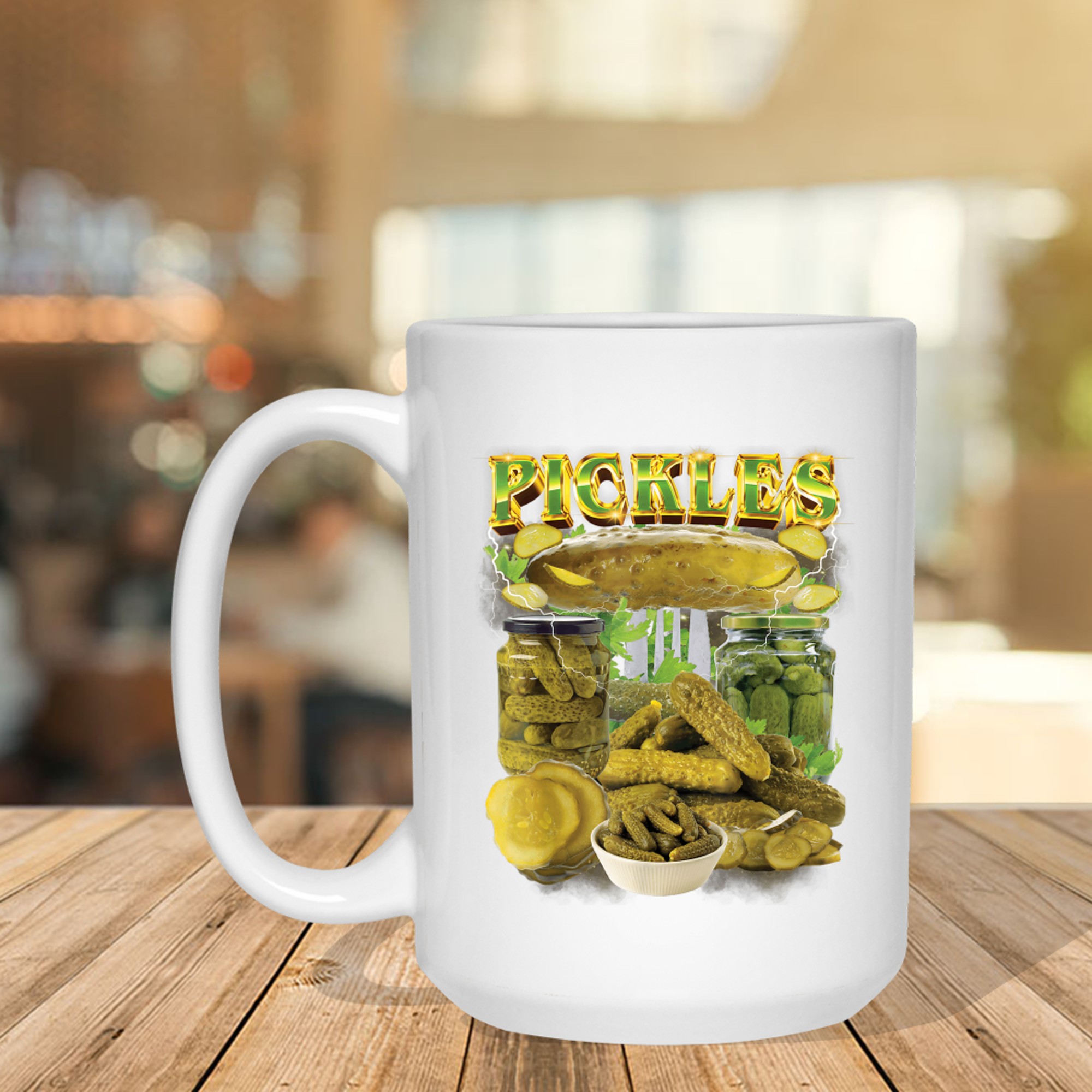 Funny Pickles Rap 90s Vintage National Pickle Day Mug