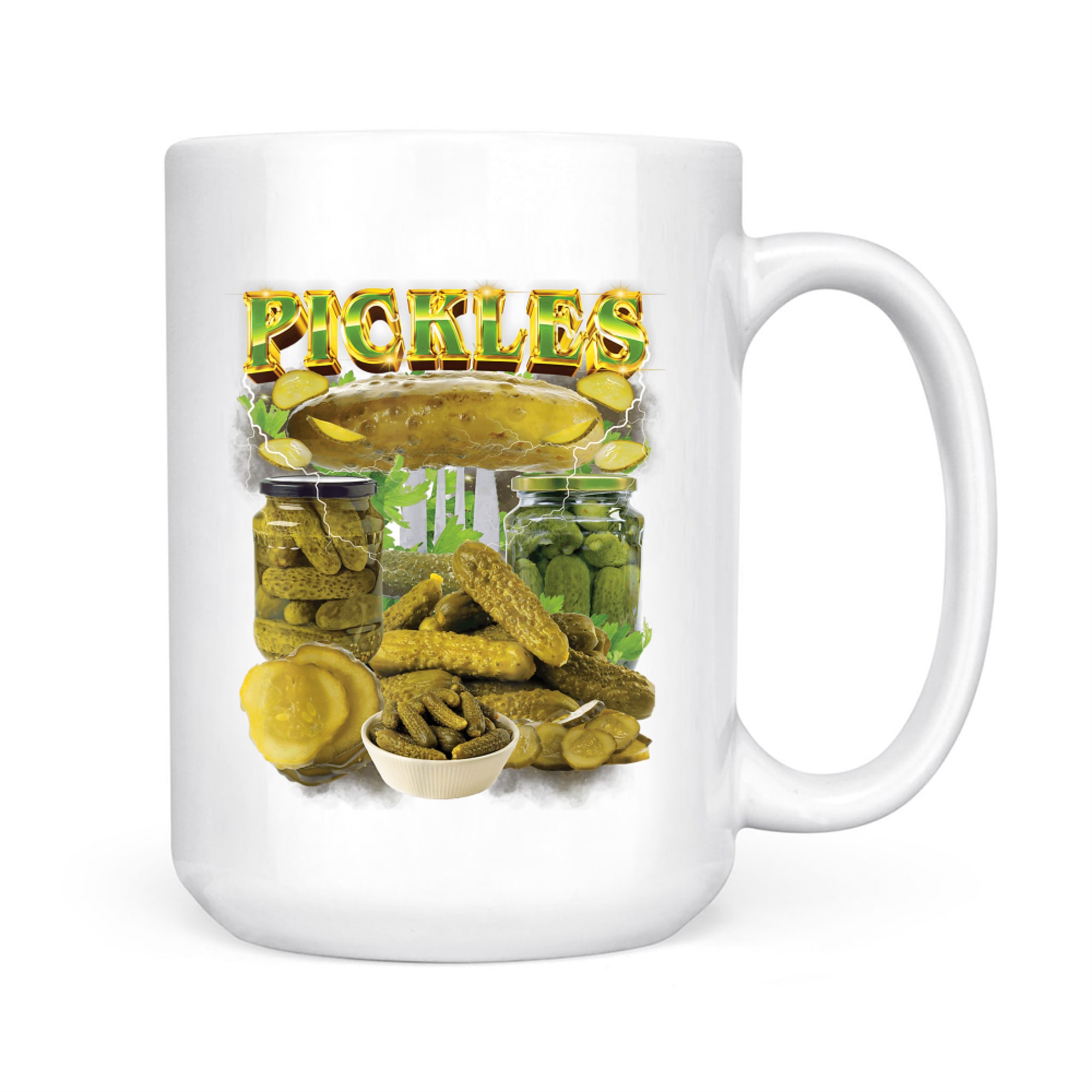 Funny Pickles Rap 90s Vintage National Pickle Day Mug