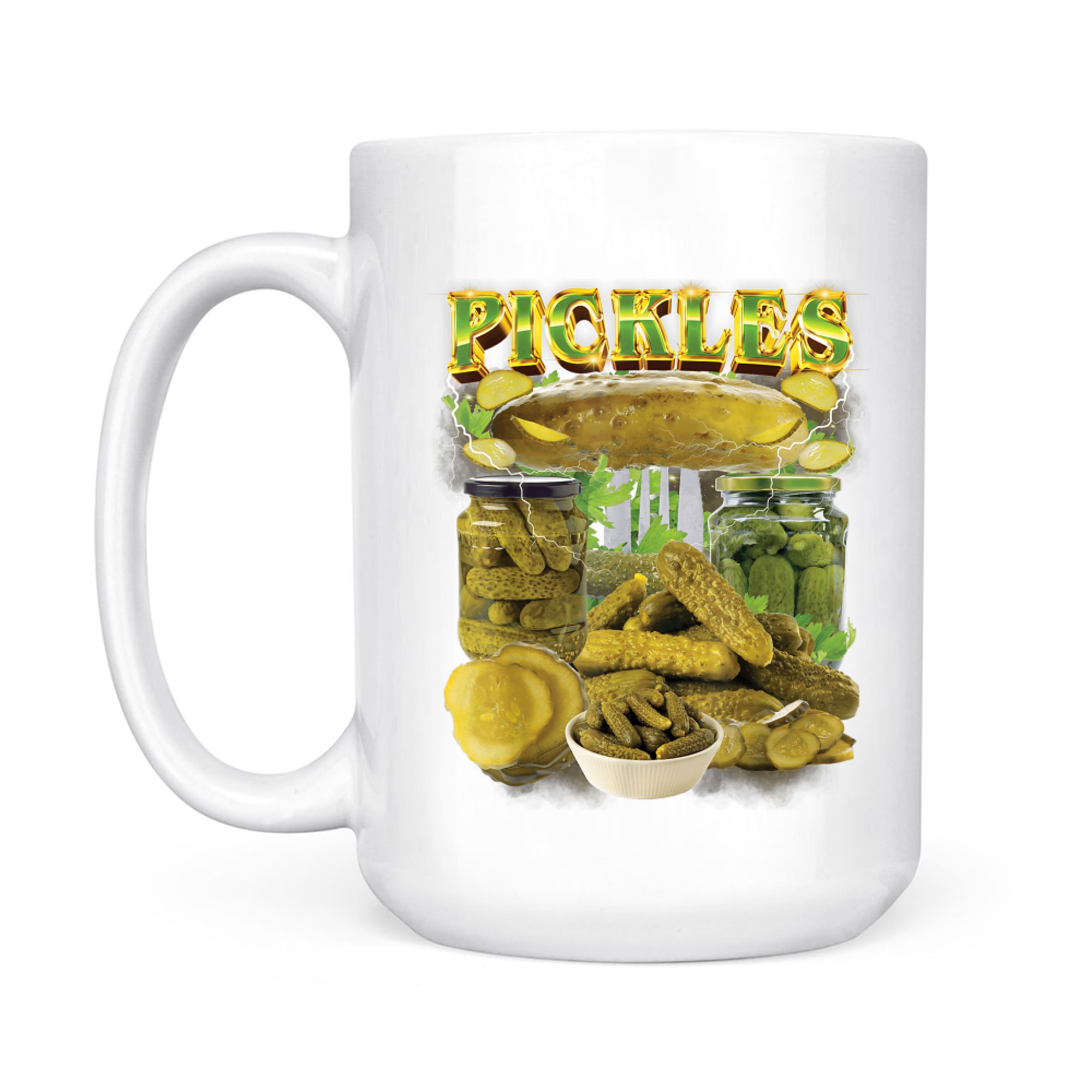 Funny Pickles Rap 90s Vintage National Pickle Day Mug