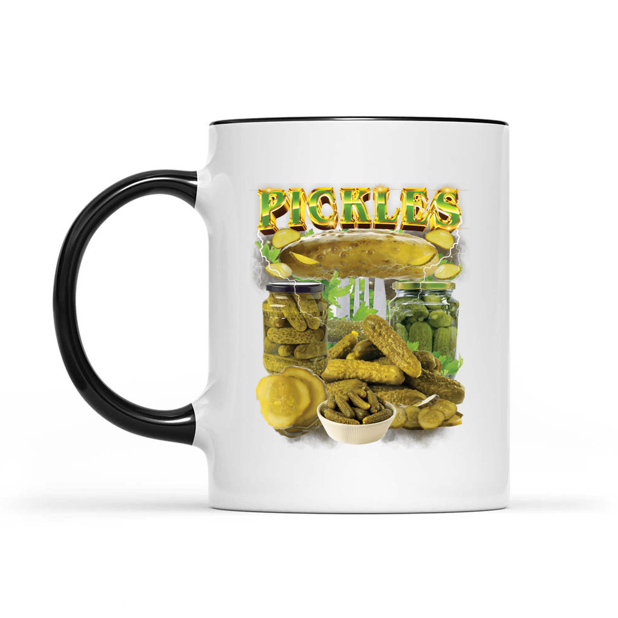 Funny Pickles Rap 90s Vintage National Pickle Day Mug