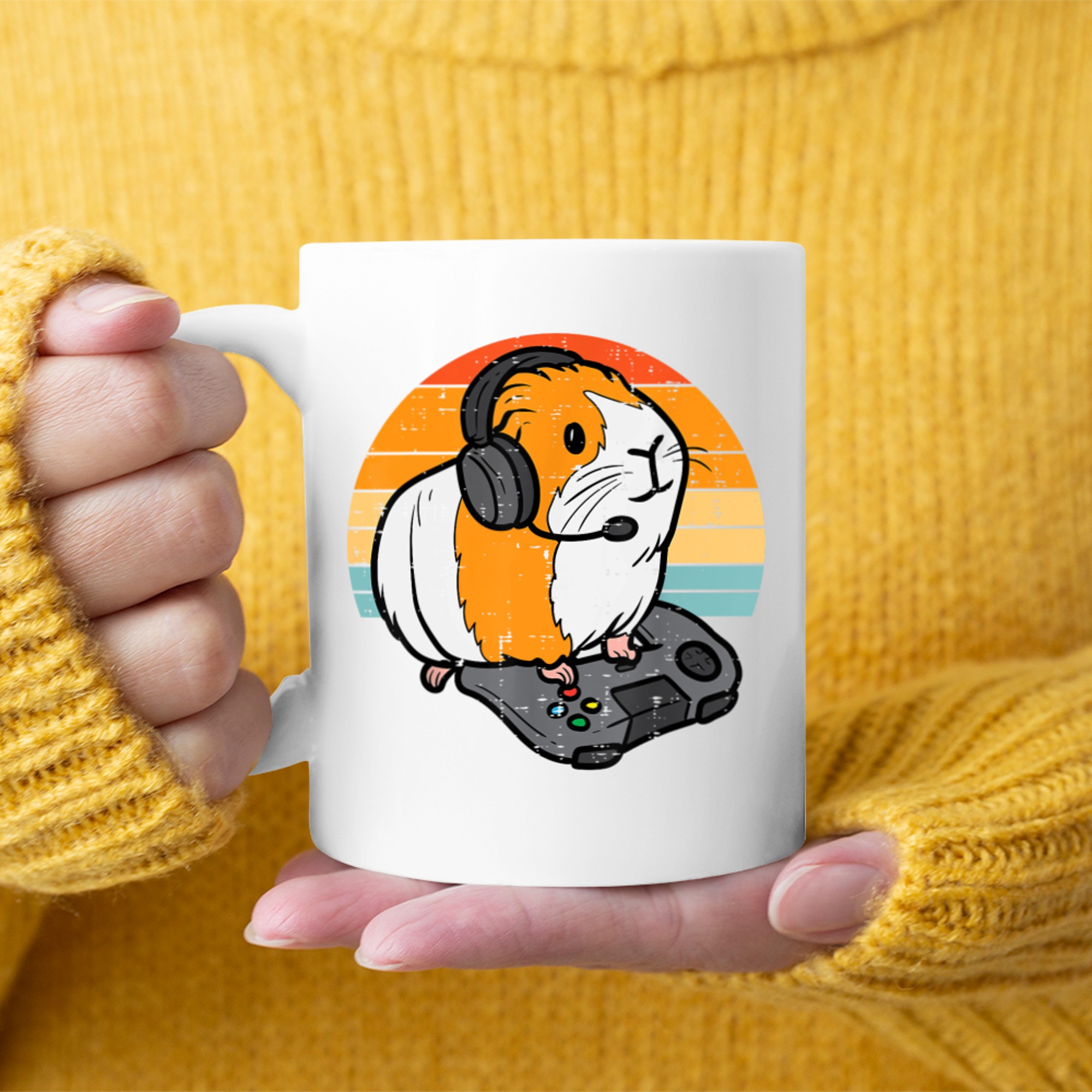 Guinea Pig Gamer Retro Video Gaming Cavy Mug