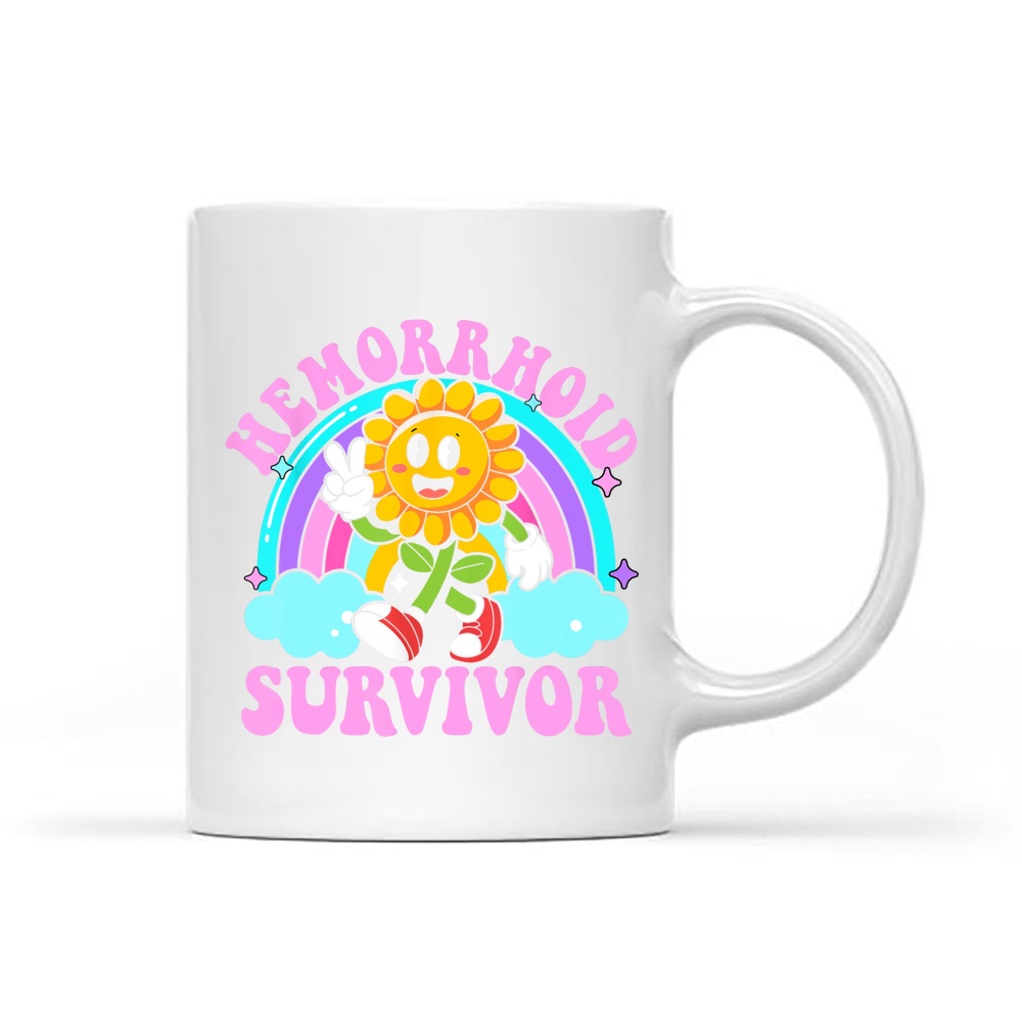 Hemorrhoid Survivor Funny Sarcastic Meme Y2K Mug