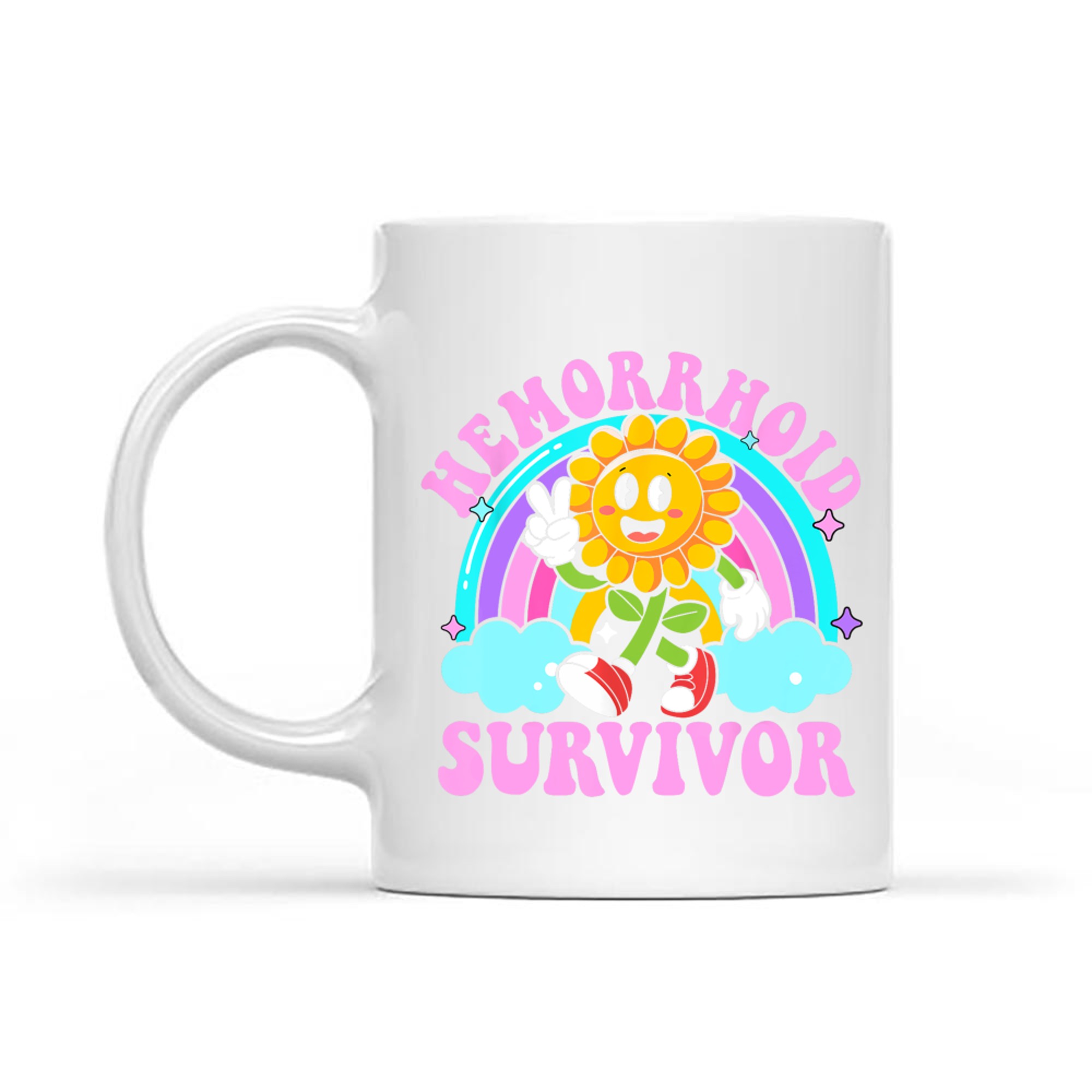 Hemorrhoid Survivor Funny Sarcastic Meme Y2K Mug