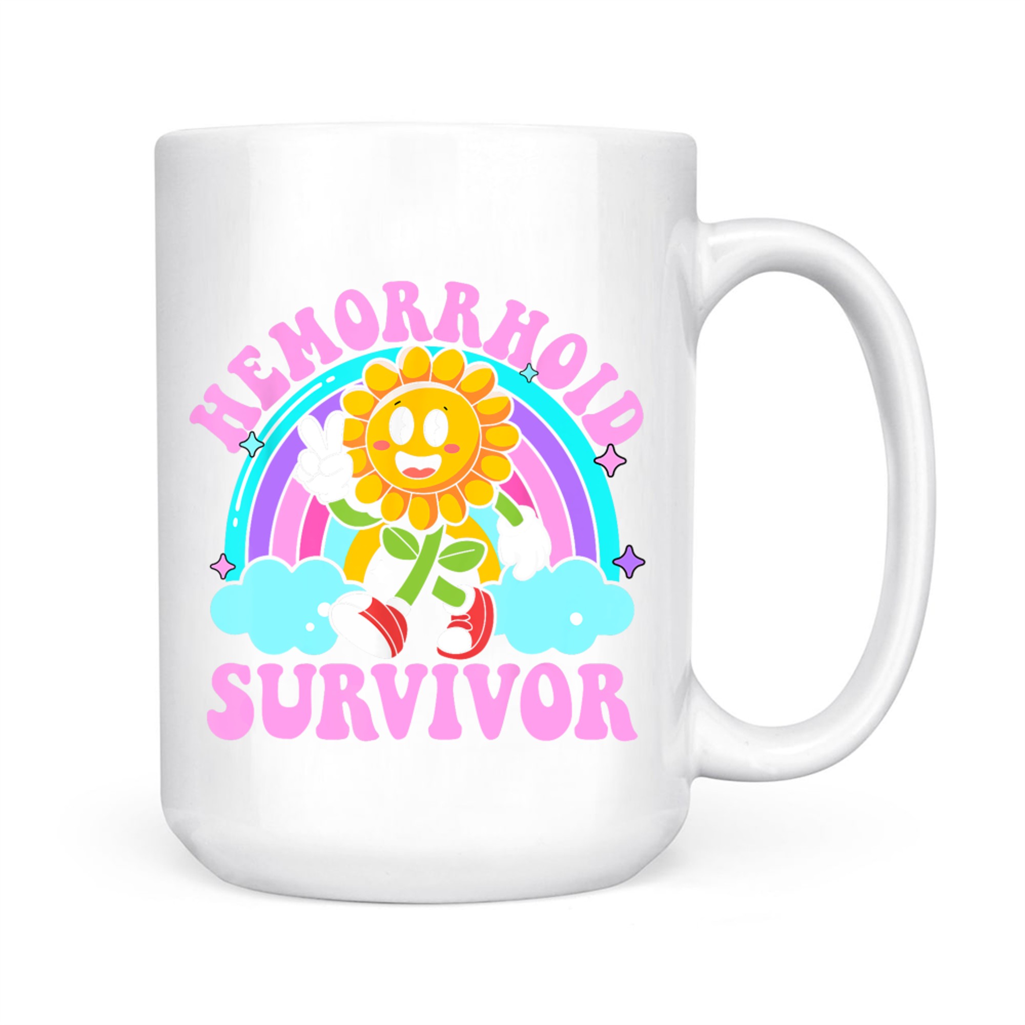 Hemorrhoid Survivor Funny Sarcastic Meme Y2K Mug