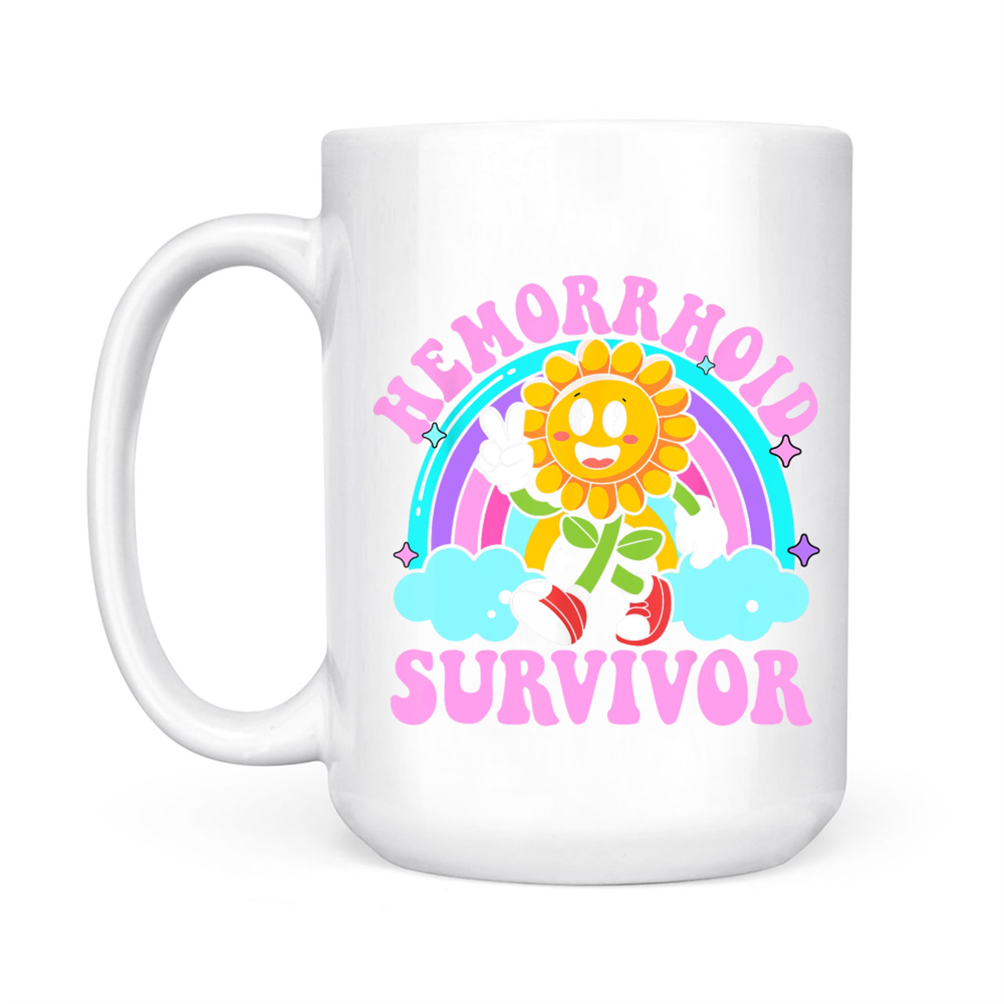 Hemorrhoid Survivor Funny Sarcastic Meme Y2K Mug