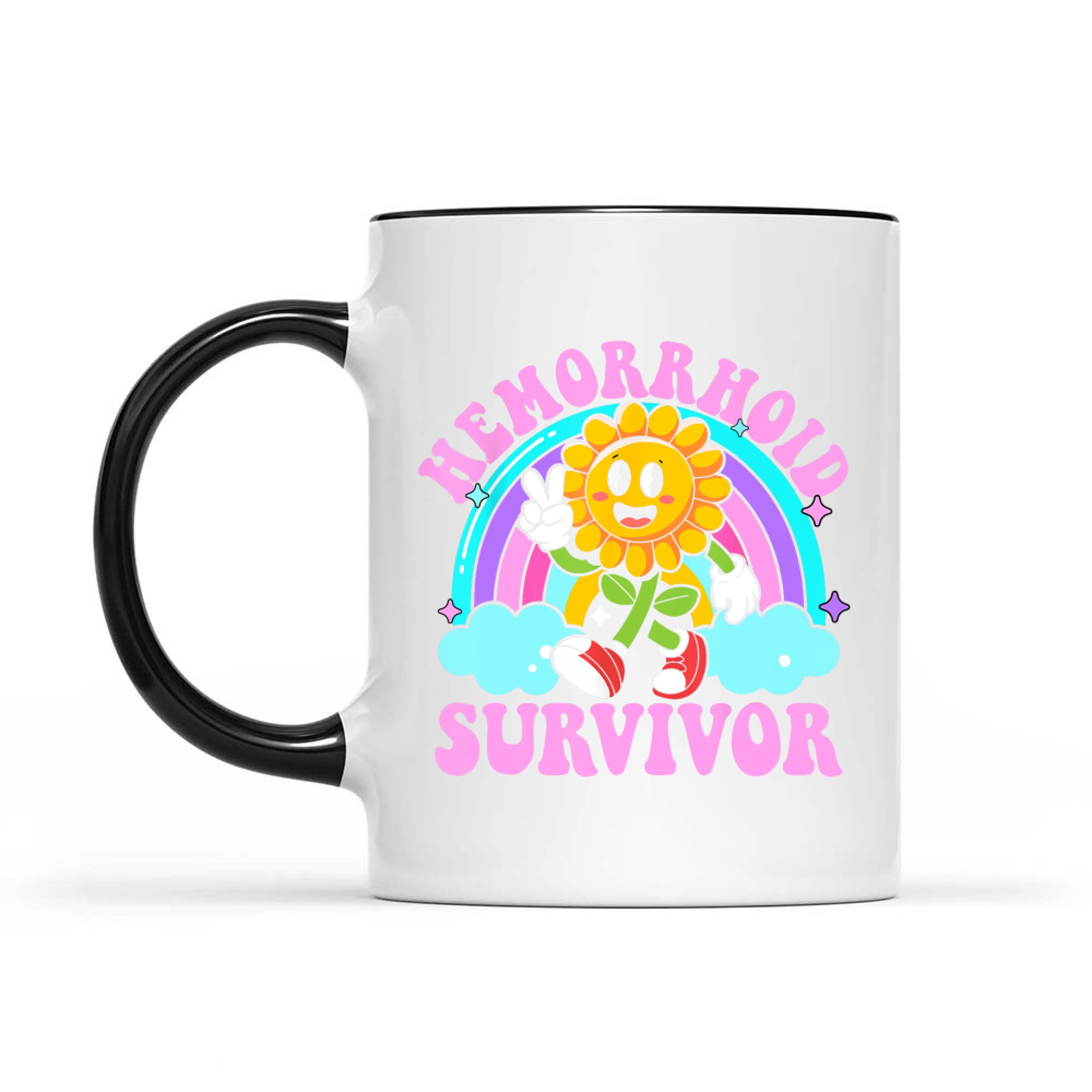Hemorrhoid Survivor Funny Sarcastic Meme Y2K Mug