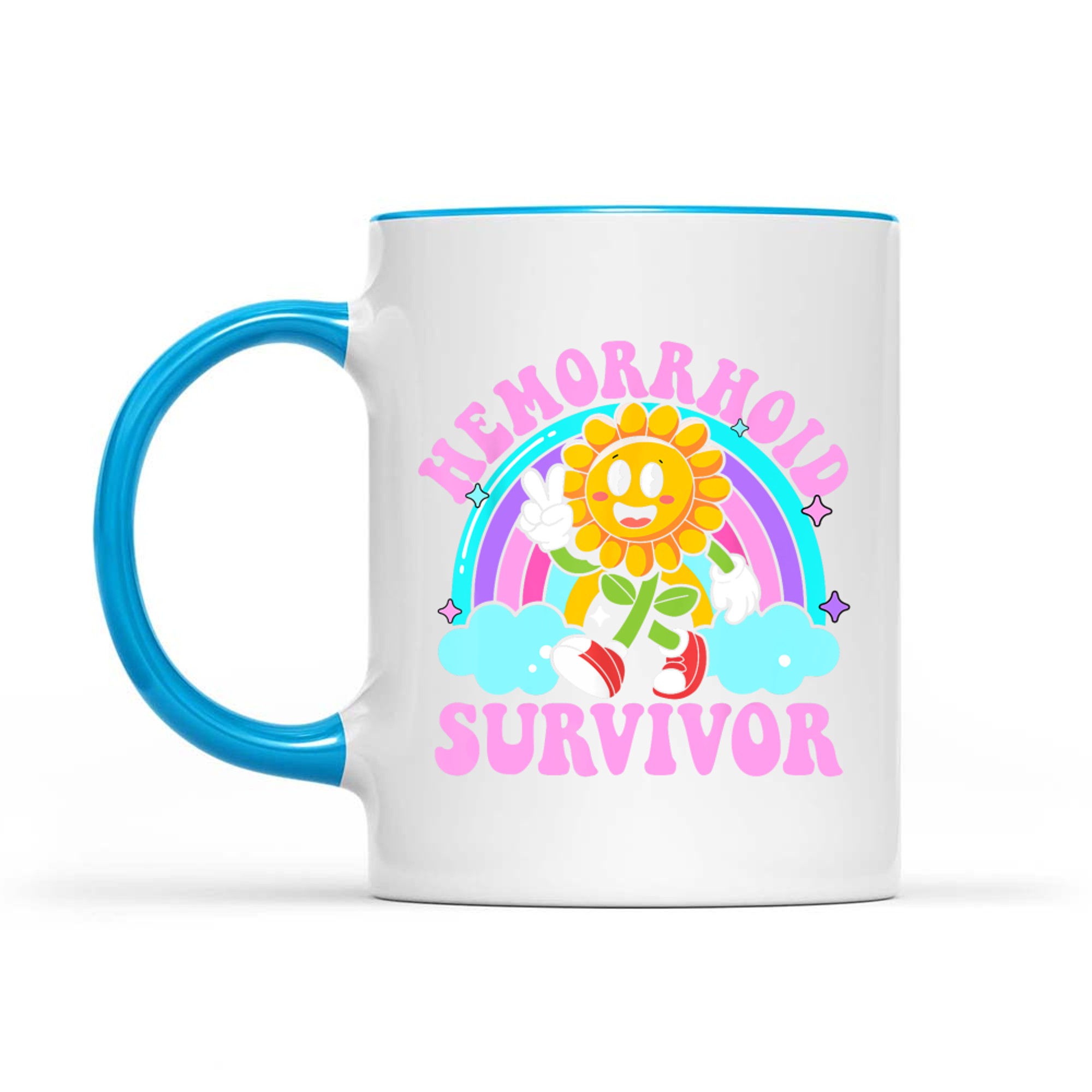 Hemorrhoid Survivor Funny Sarcastic Meme Y2K Mug