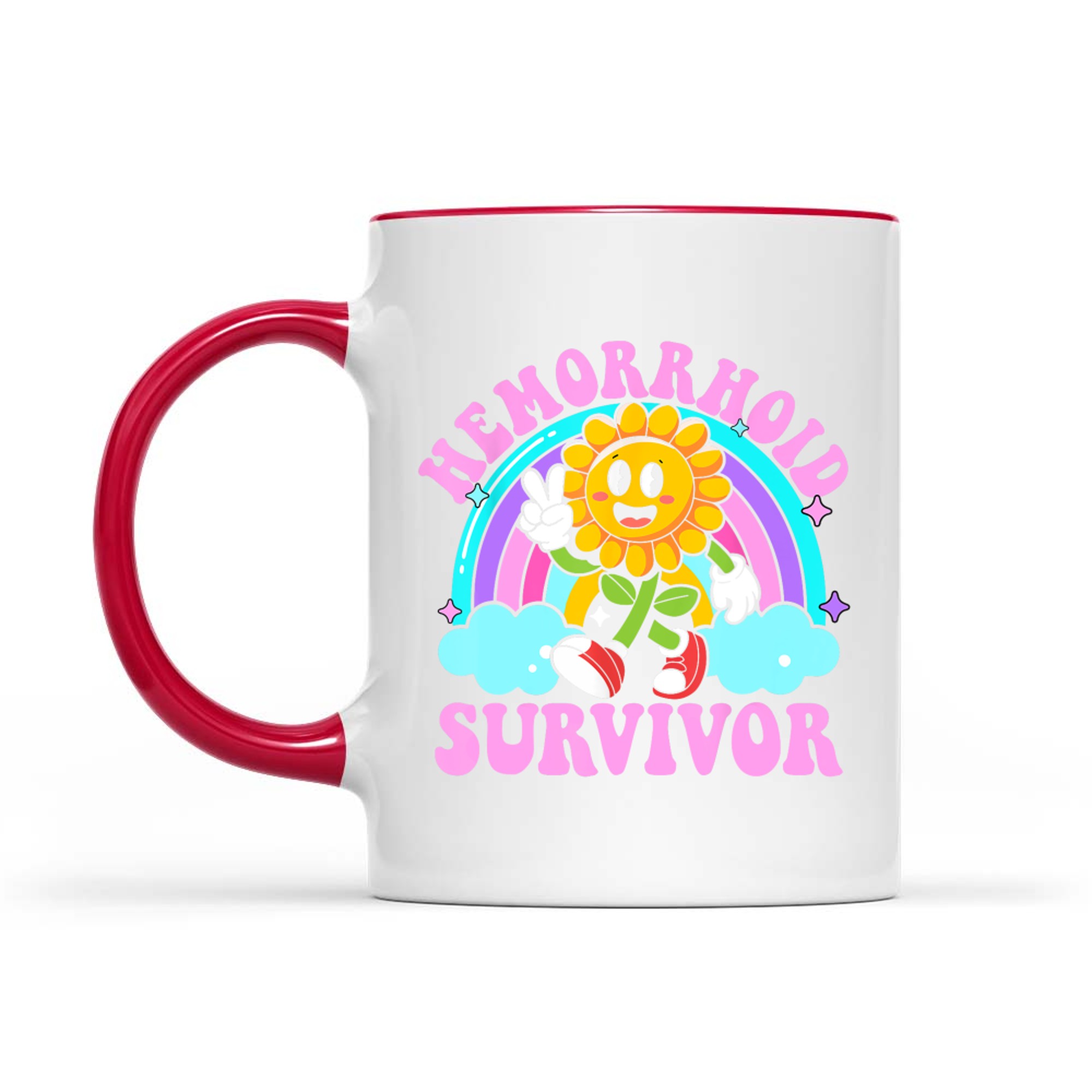 Hemorrhoid Survivor Funny Sarcastic Meme Y2K Mug