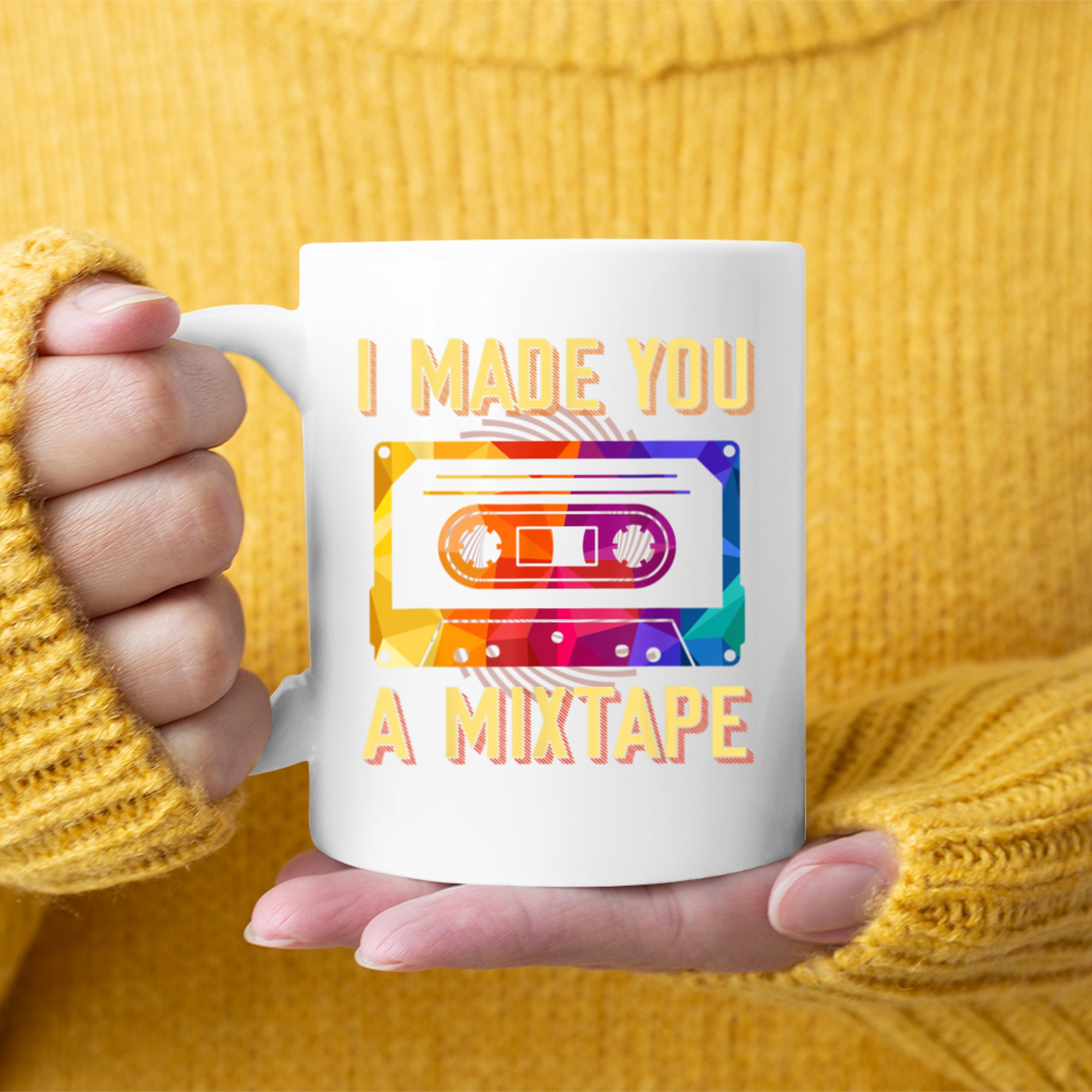 I Made You A Mixtape 80s 90s Vintage Costume Cassette Tape Mug