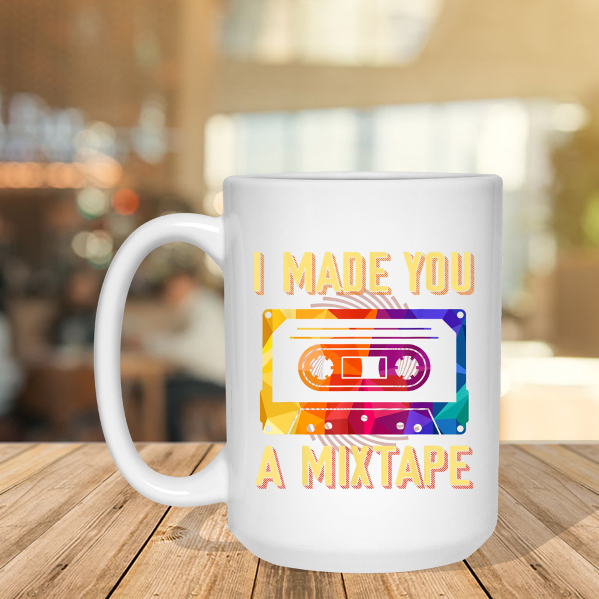 I Made You A Mixtape 80s 90s Vintage Costume Cassette Tape Mug