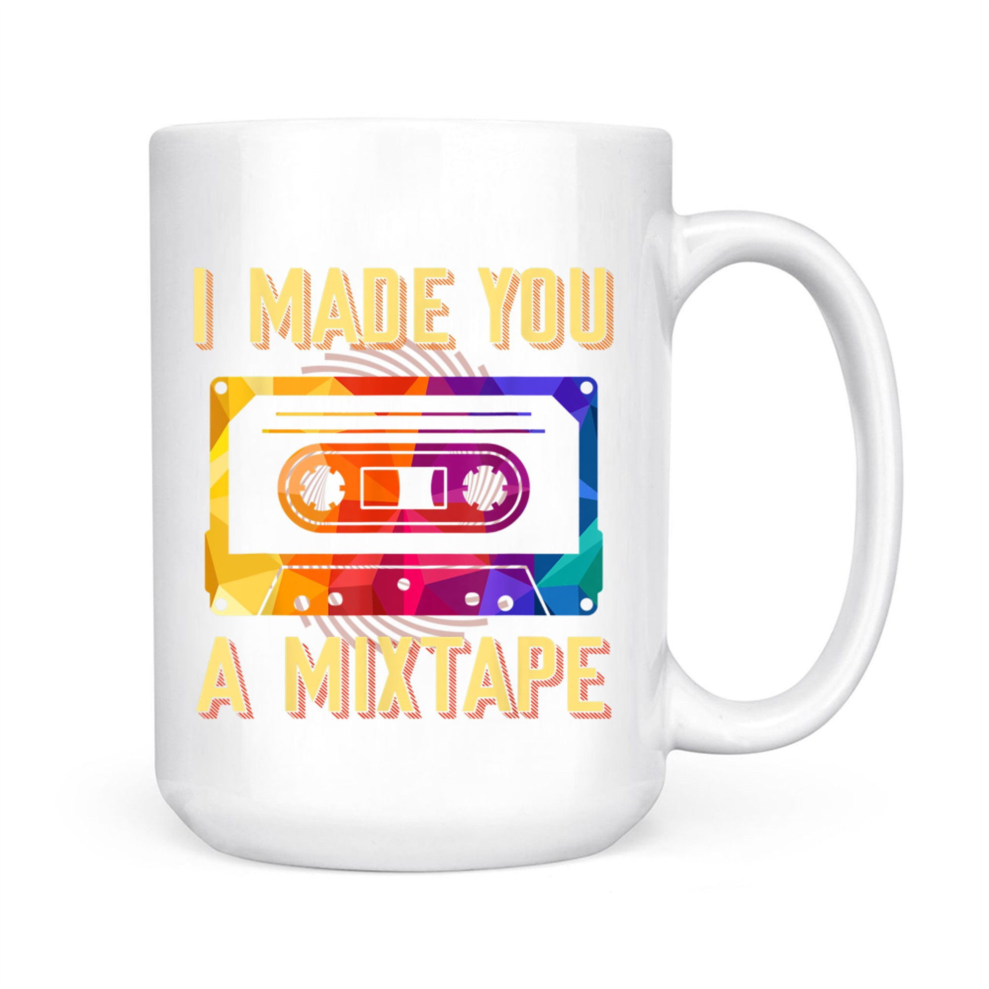 I Made You A Mixtape 80s 90s Vintage Costume Cassette Tape Mug