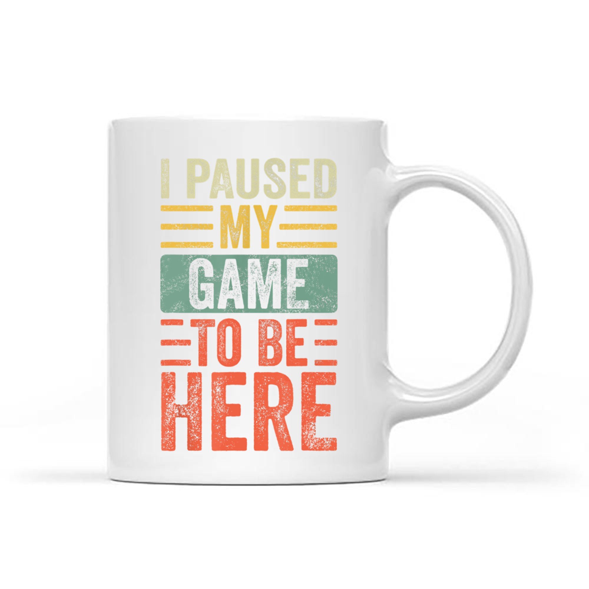 I Paused My Game To Be Here Funny Retro Vintage Video Gamer Mug