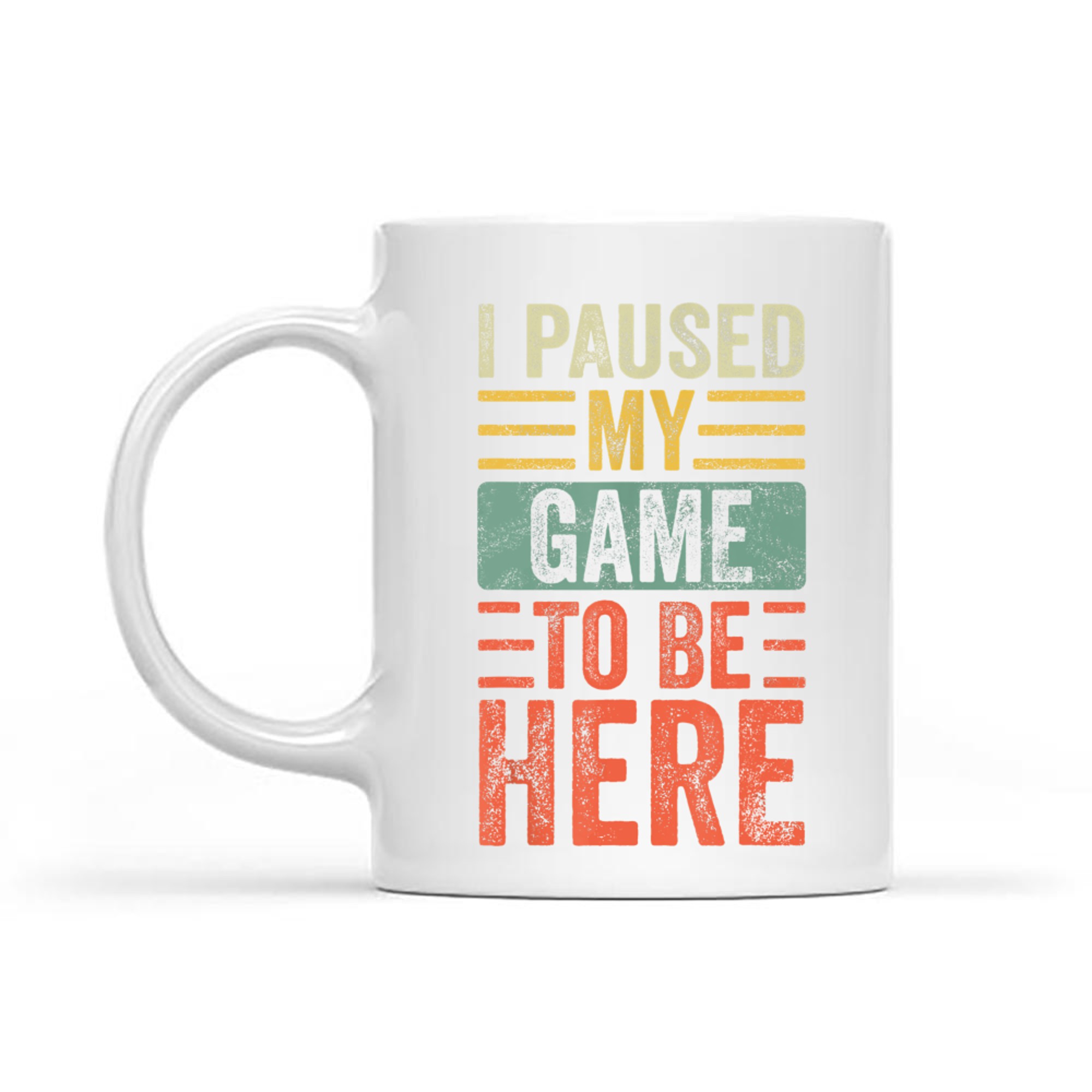 I Paused My Game To Be Here Funny Retro Vintage Video Gamer Mug