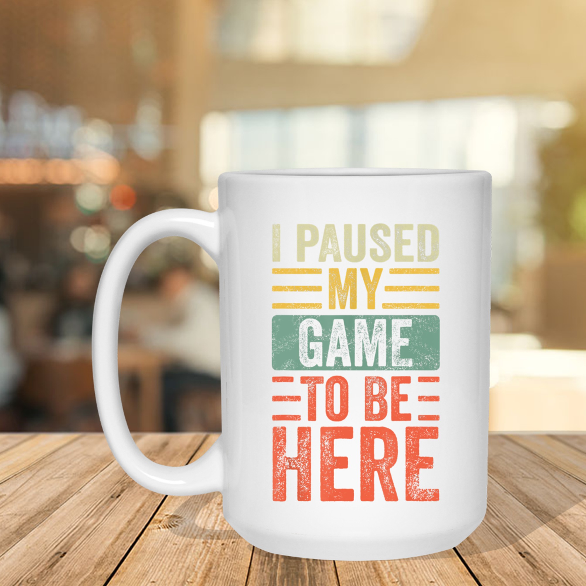 I Paused My Game To Be Here Funny Retro Vintage Video Gamer Mug