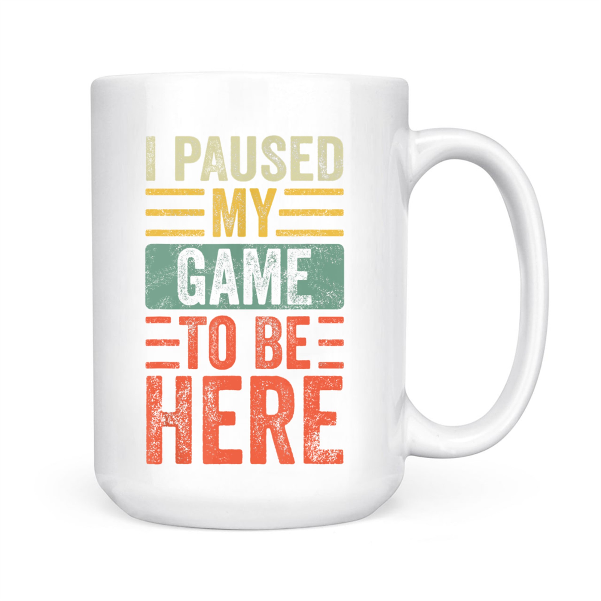 I Paused My Game To Be Here Funny Retro Vintage Video Gamer Mug