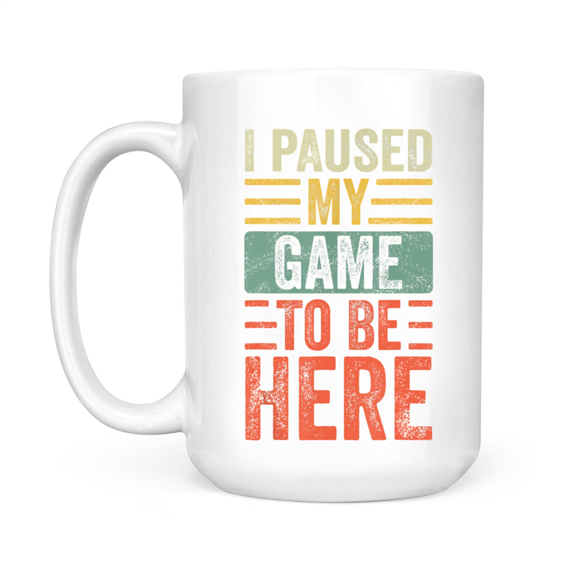 I Paused My Game To Be Here Funny Retro Vintage Video Gamer Mug