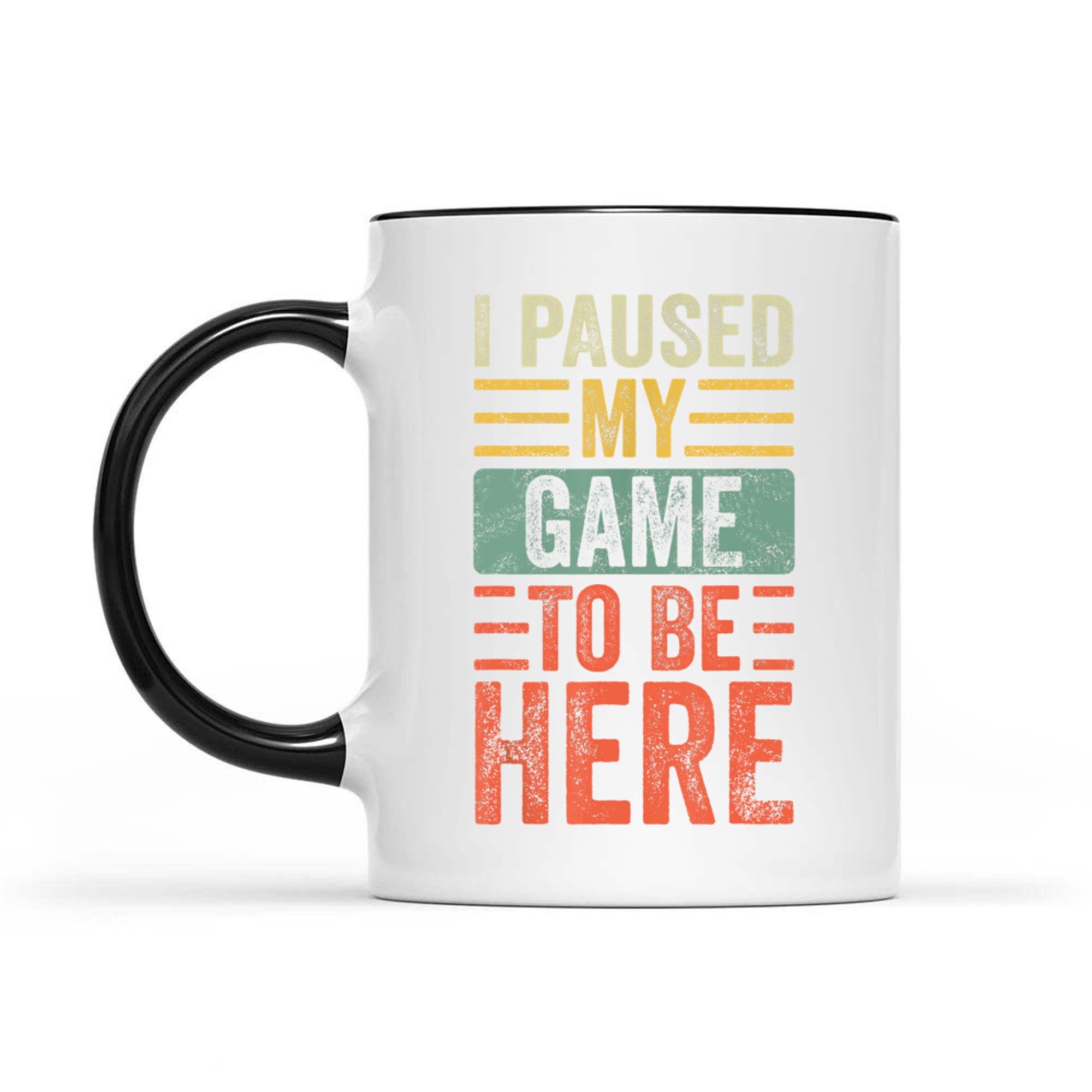 I Paused My Game To Be Here Funny Retro Vintage Video Gamer Mug