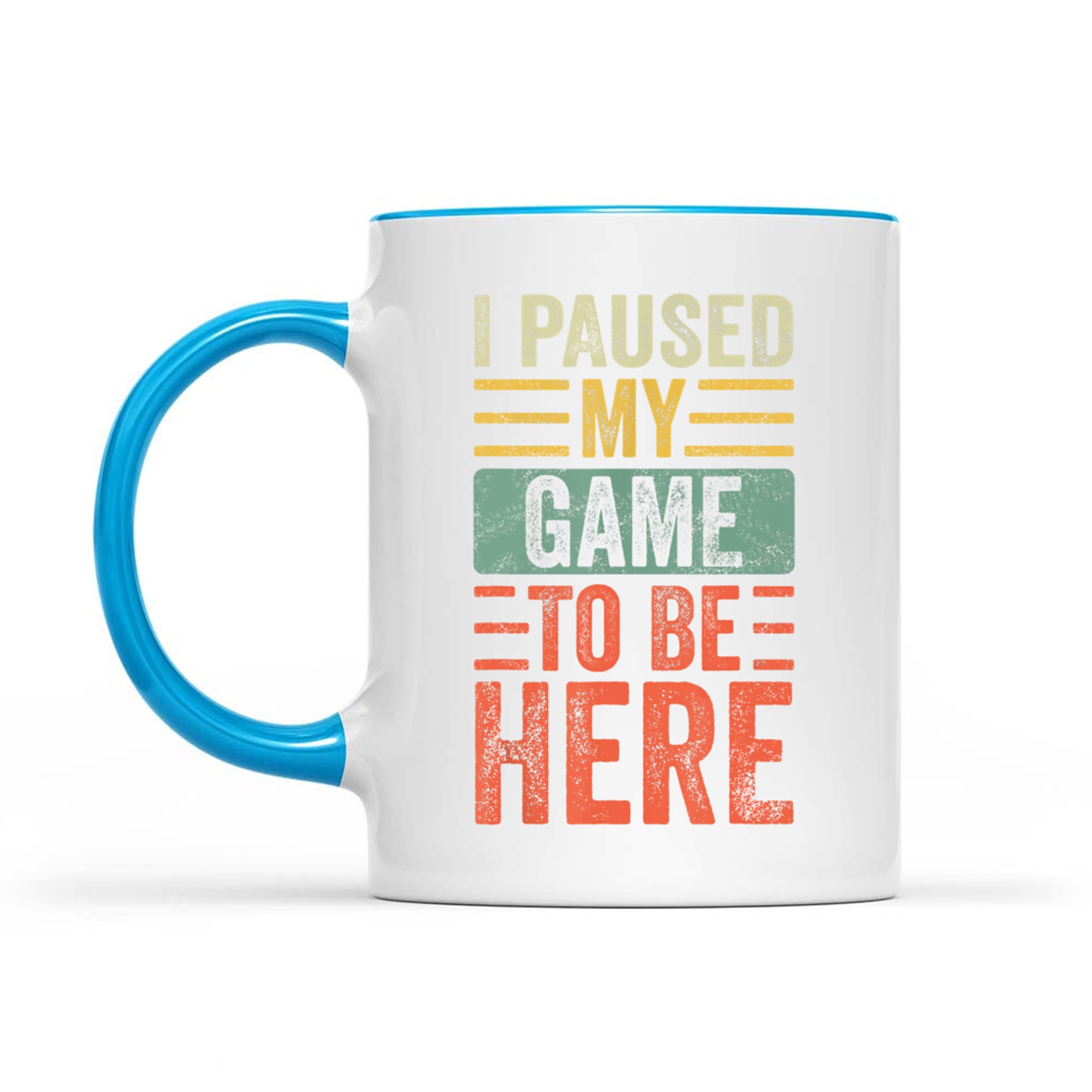 I Paused My Game To Be Here Funny Retro Vintage Video Gamer Mug
