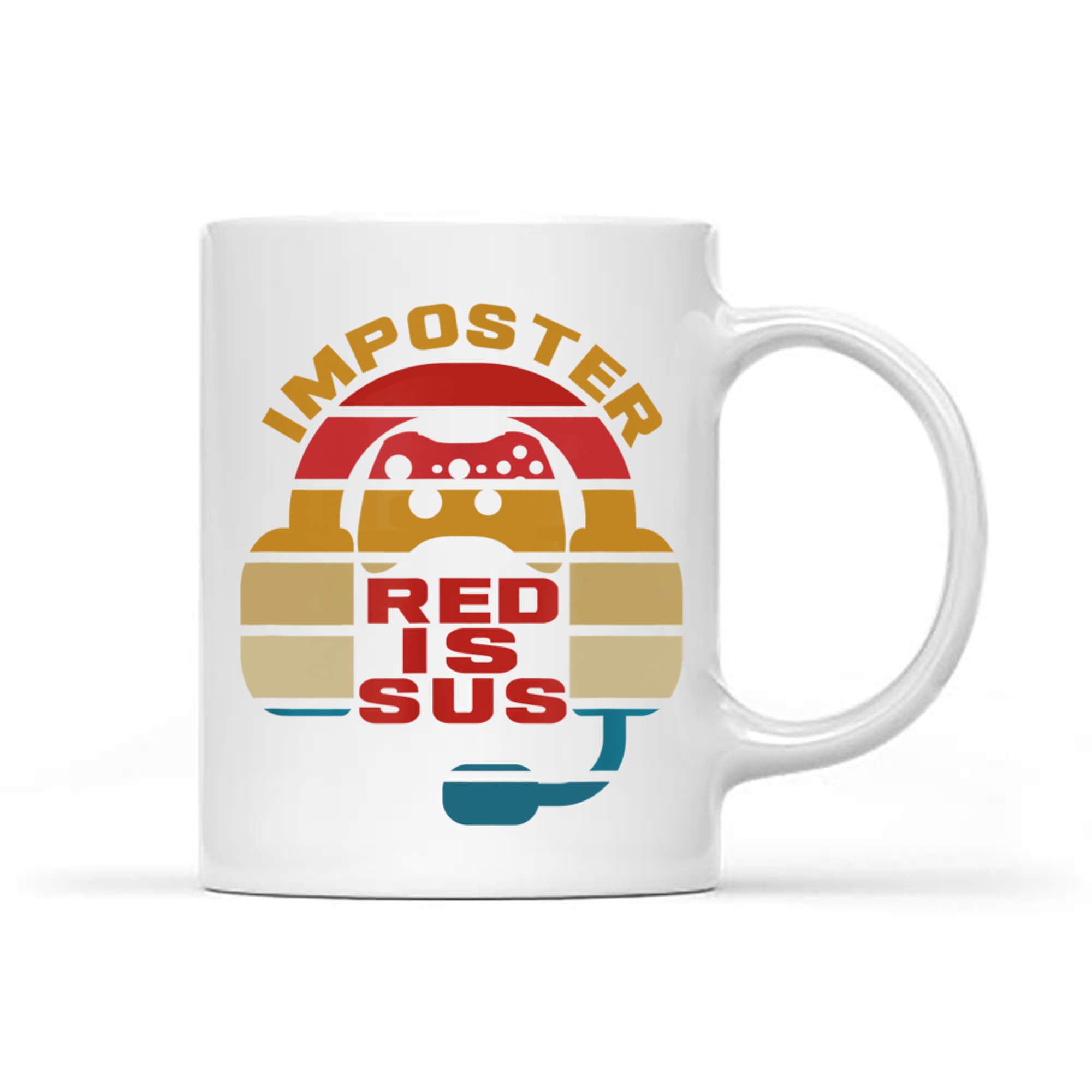 Imposter Red Is Sus Gamer Gaming Retro Mug