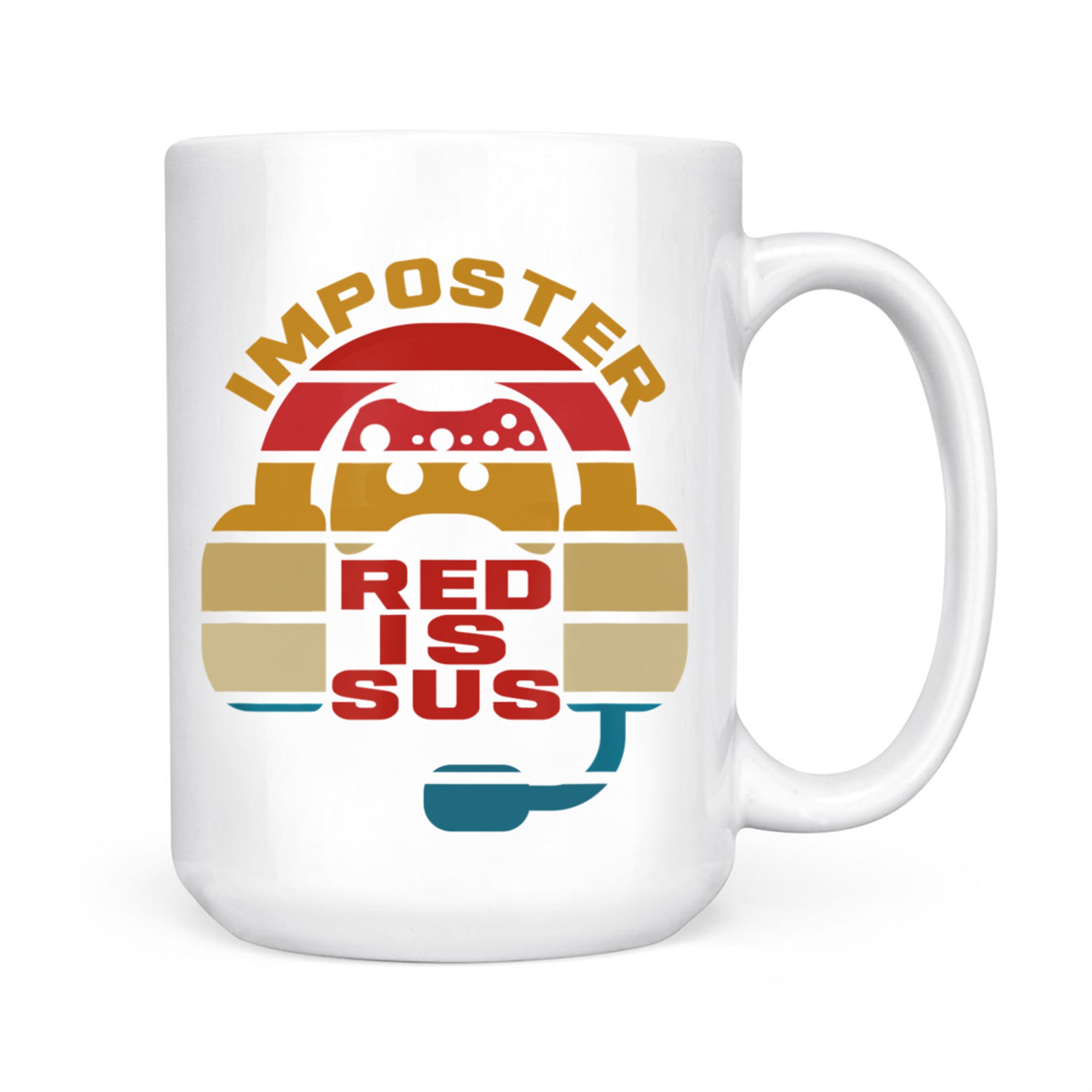 Imposter Red Is Sus Gamer Gaming Retro Mug