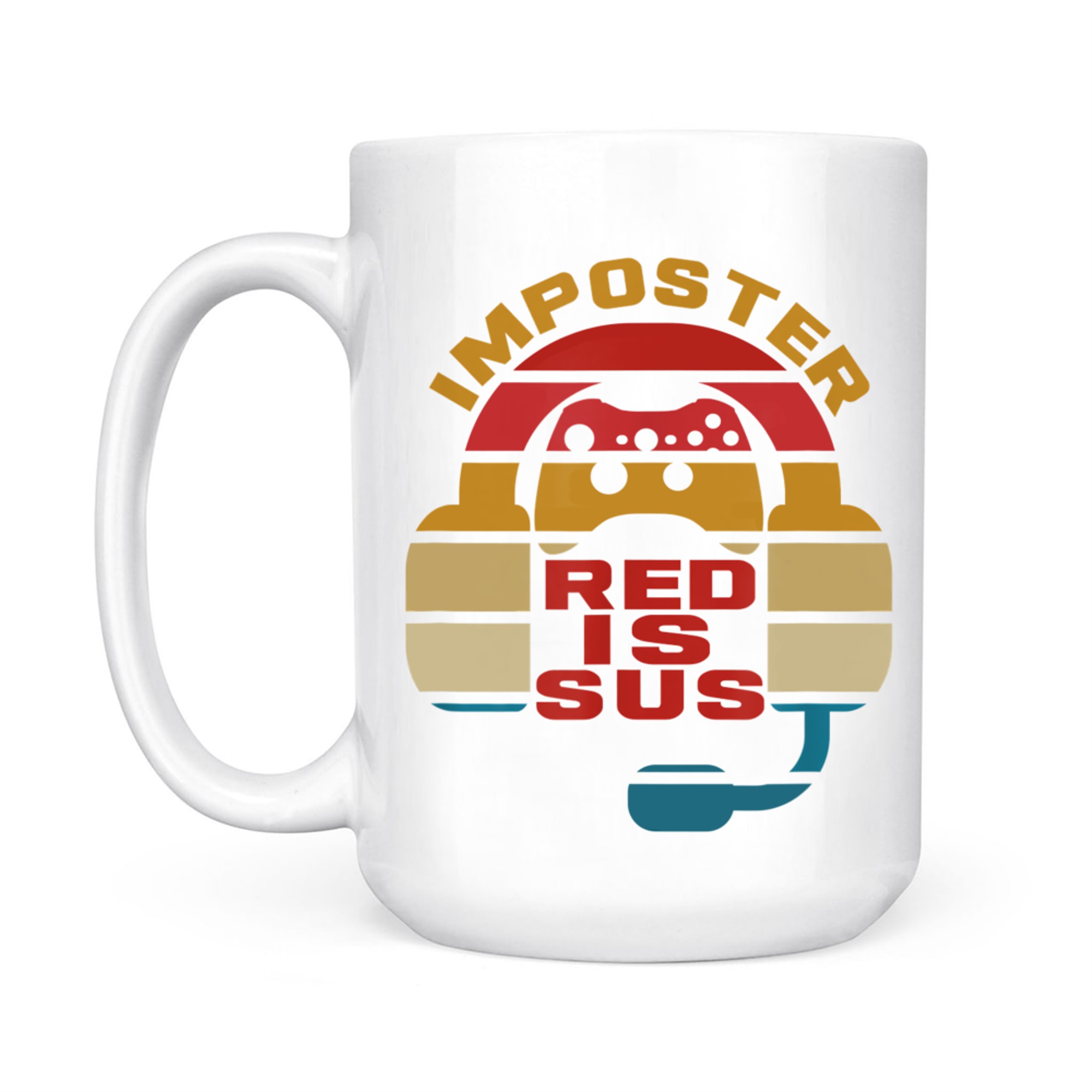Imposter Red Is Sus Gamer Gaming Retro Mug