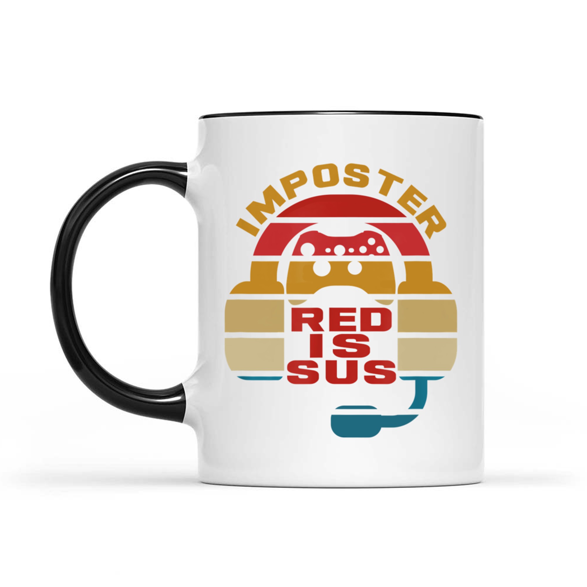 Imposter Red Is Sus Gamer Gaming Retro Mug
