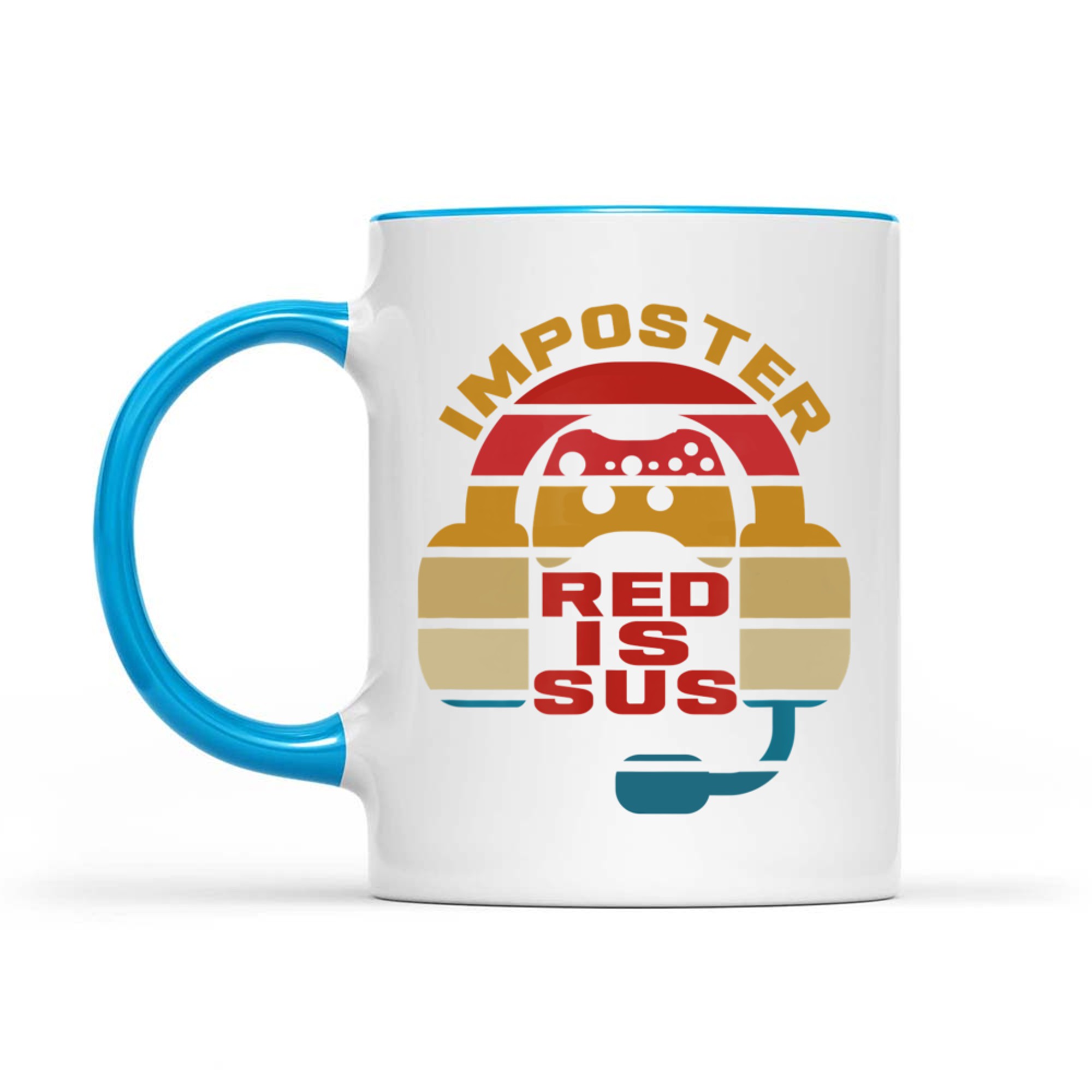 Imposter Red Is Sus Gamer Gaming Retro Mug
