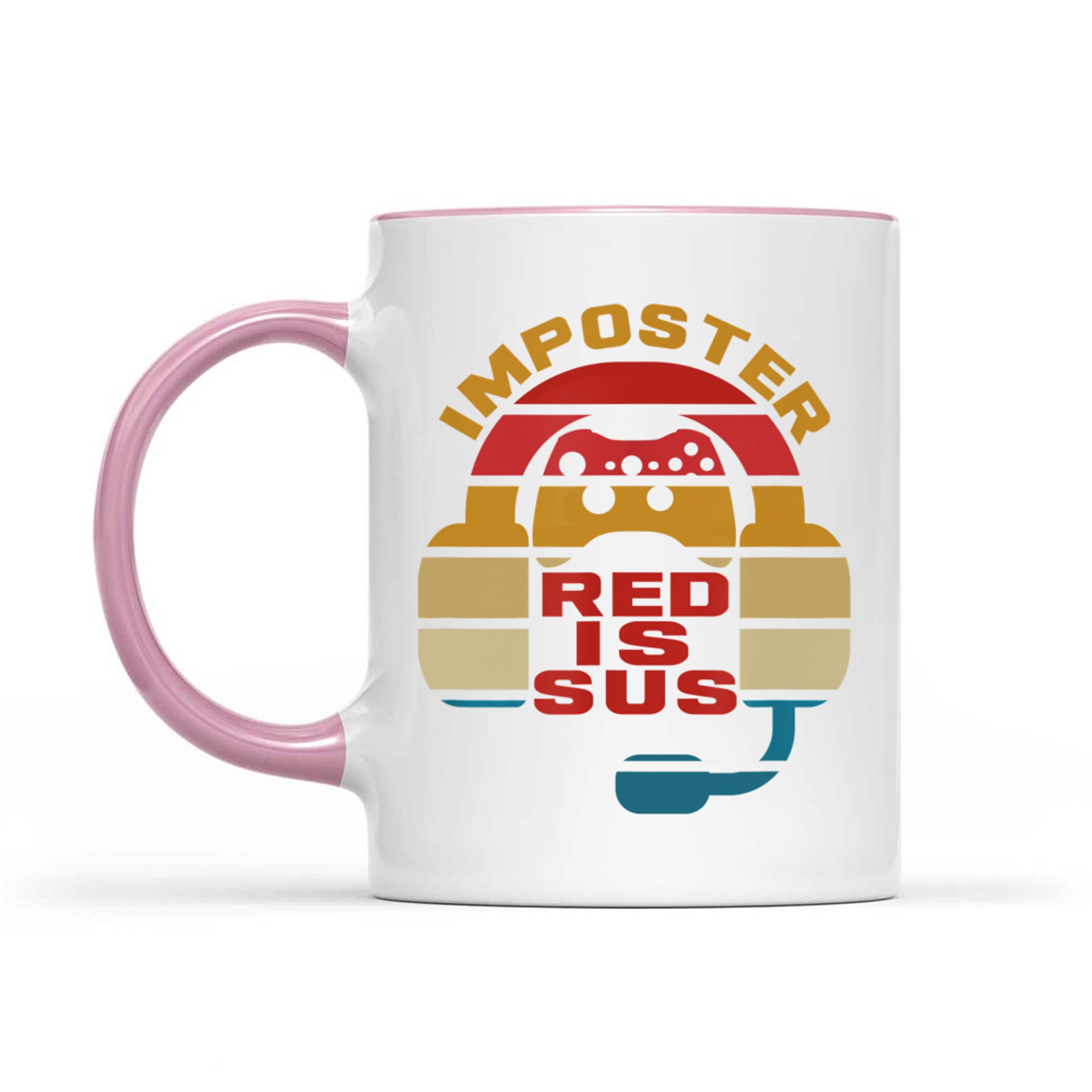 Imposter Red Is Sus Gamer Gaming Retro Mug