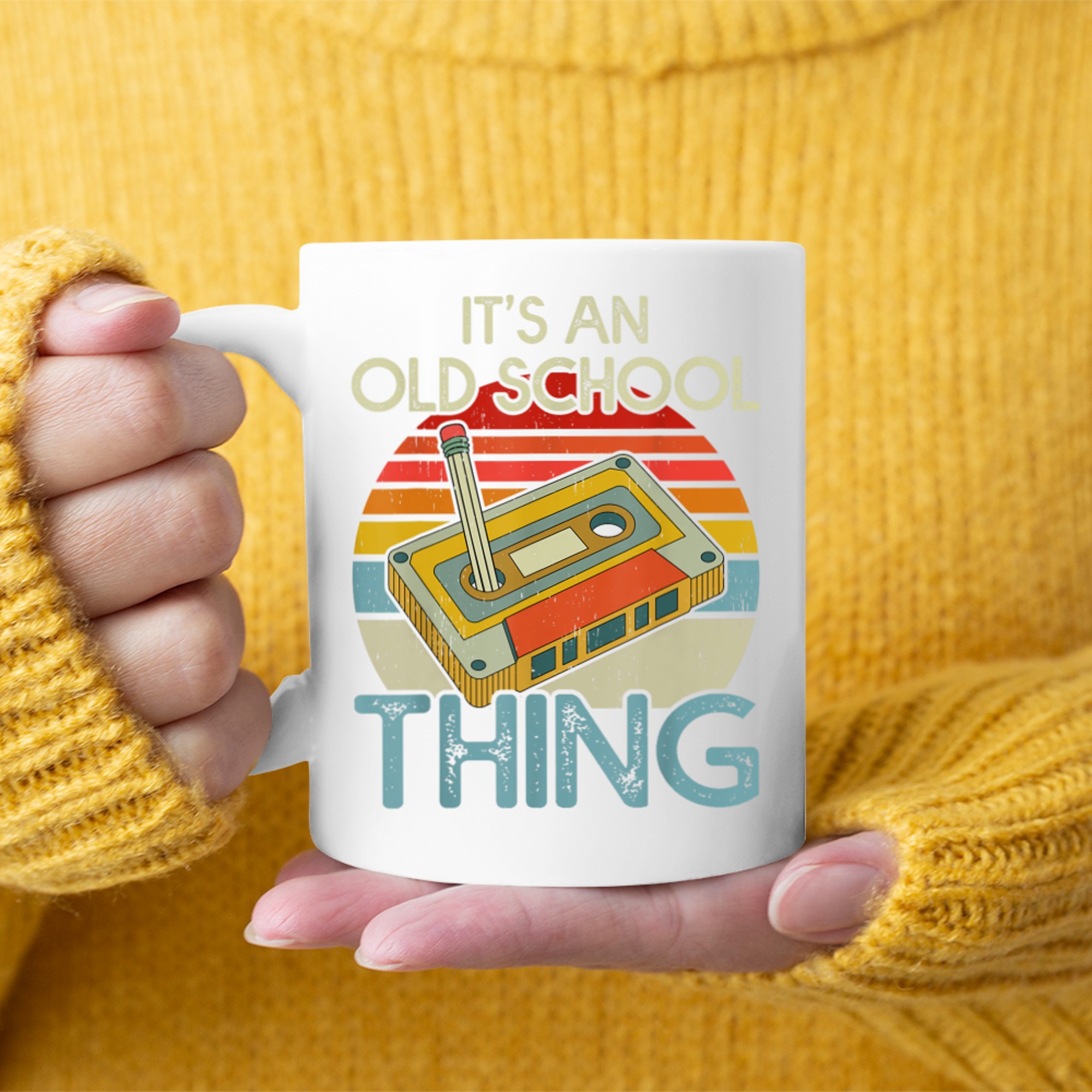 It's An Old School Thing Retro Cassette Tape Music 80s 90s Men Women Boys Mug