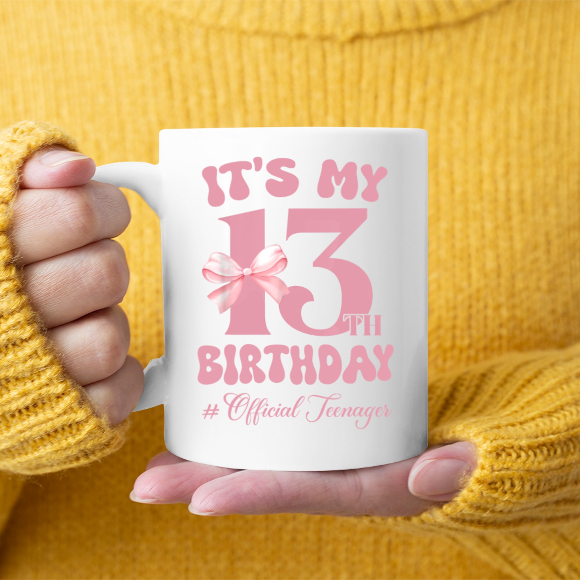 Its My 13th Birthday Girl Official Teenager Bow Mug