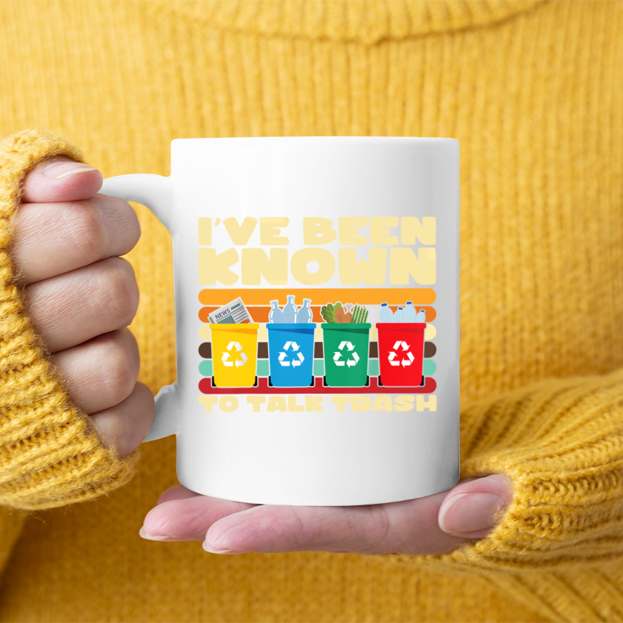 I've Been Known To Talk Trash Funny Recycling Gift Eco-Friendly Joke Mug