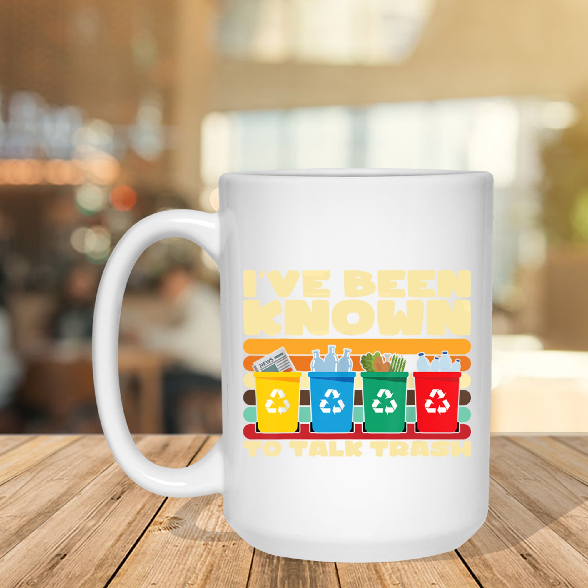 I've Been Known To Talk Trash Funny Recycling Gift Eco-Friendly Joke Mug
