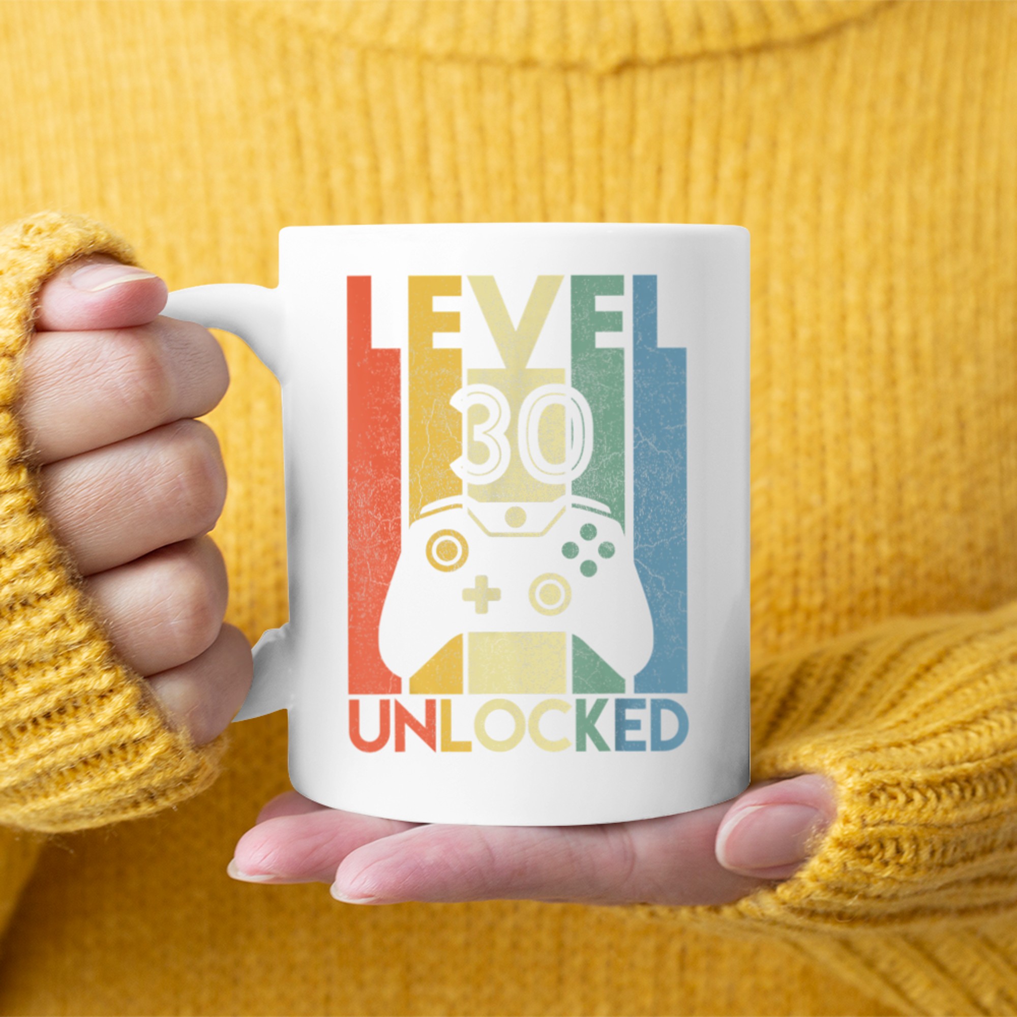 Level Unlocked Funny Video Gamer 30th Birthday Mug