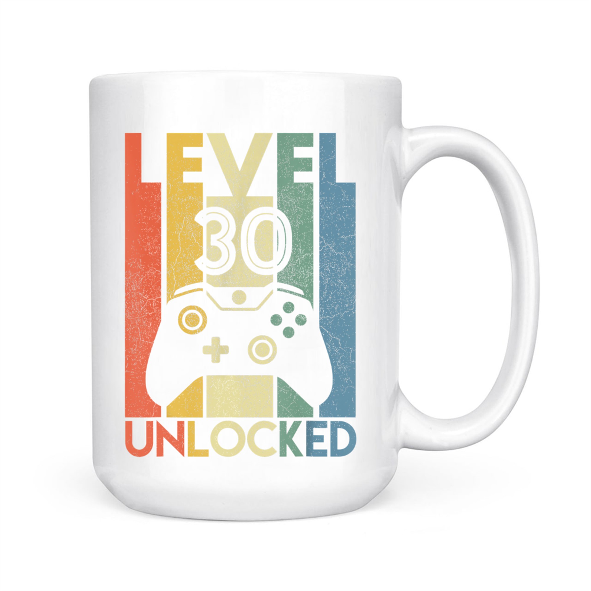 Level Unlocked Funny Video Gamer 30th Birthday Mug
