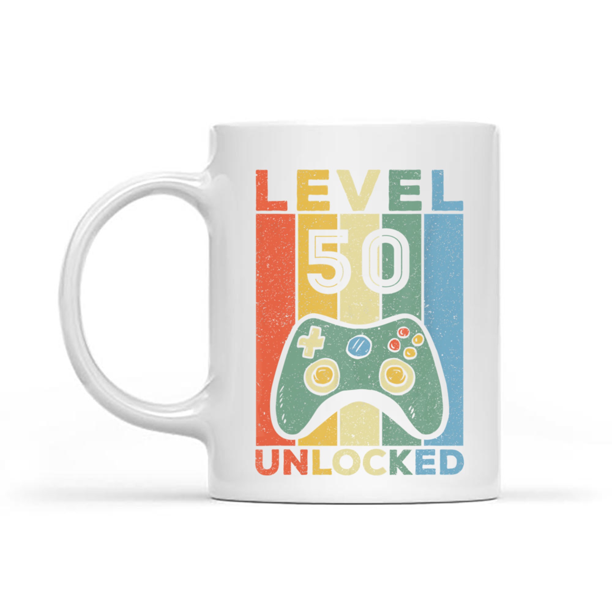 Level Unlocked Video Gamer Retro 50th Birthday Mug