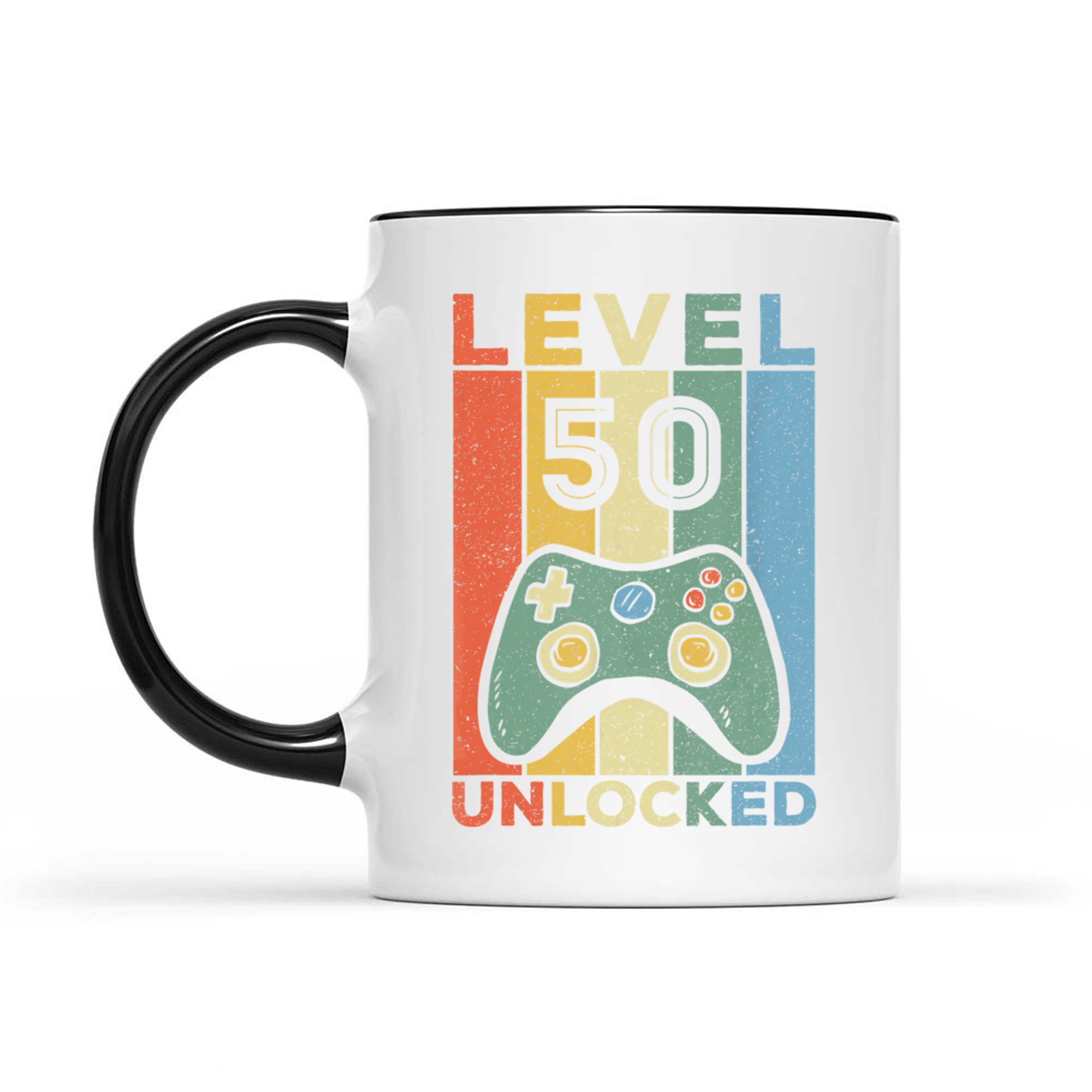 Level Unlocked Video Gamer Retro 50th Birthday Mug