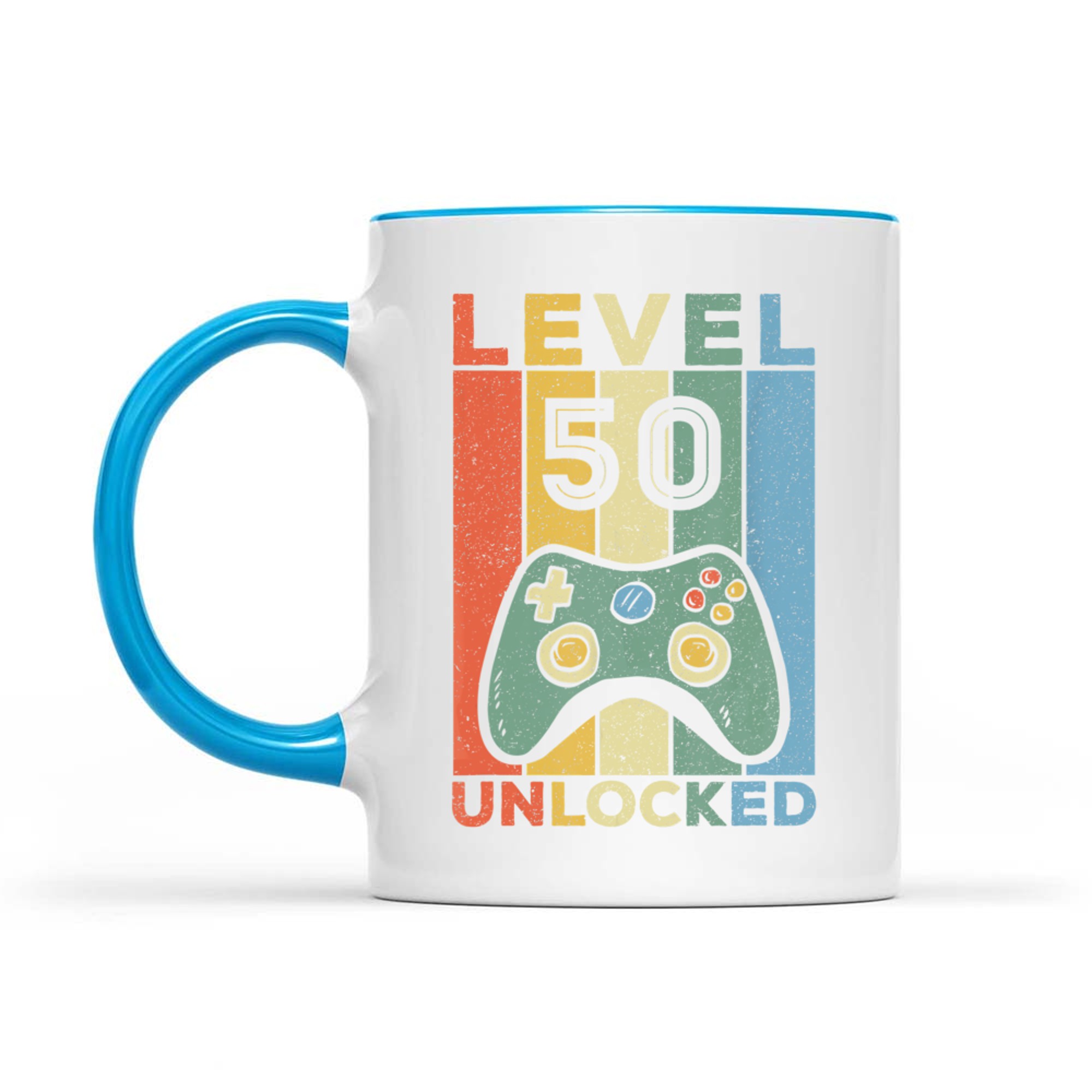 Level Unlocked Video Gamer Retro 50th Birthday Mug
