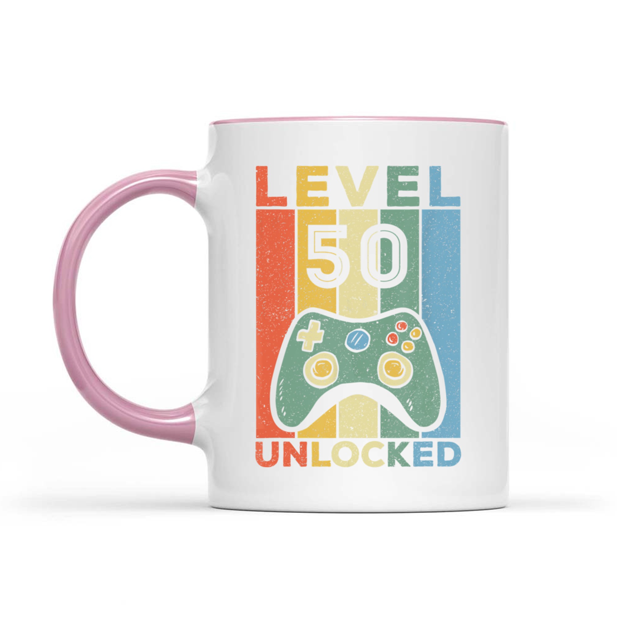 Level Unlocked Video Gamer Retro 50th Birthday Mug