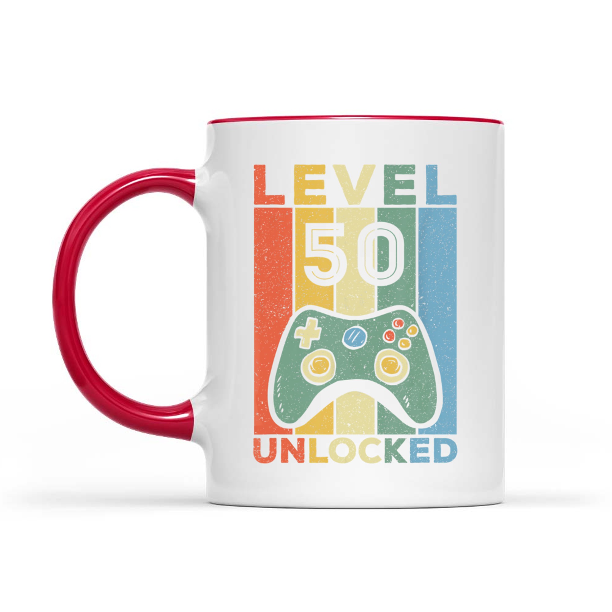 Level Unlocked Video Gamer Retro 50th Birthday Mug