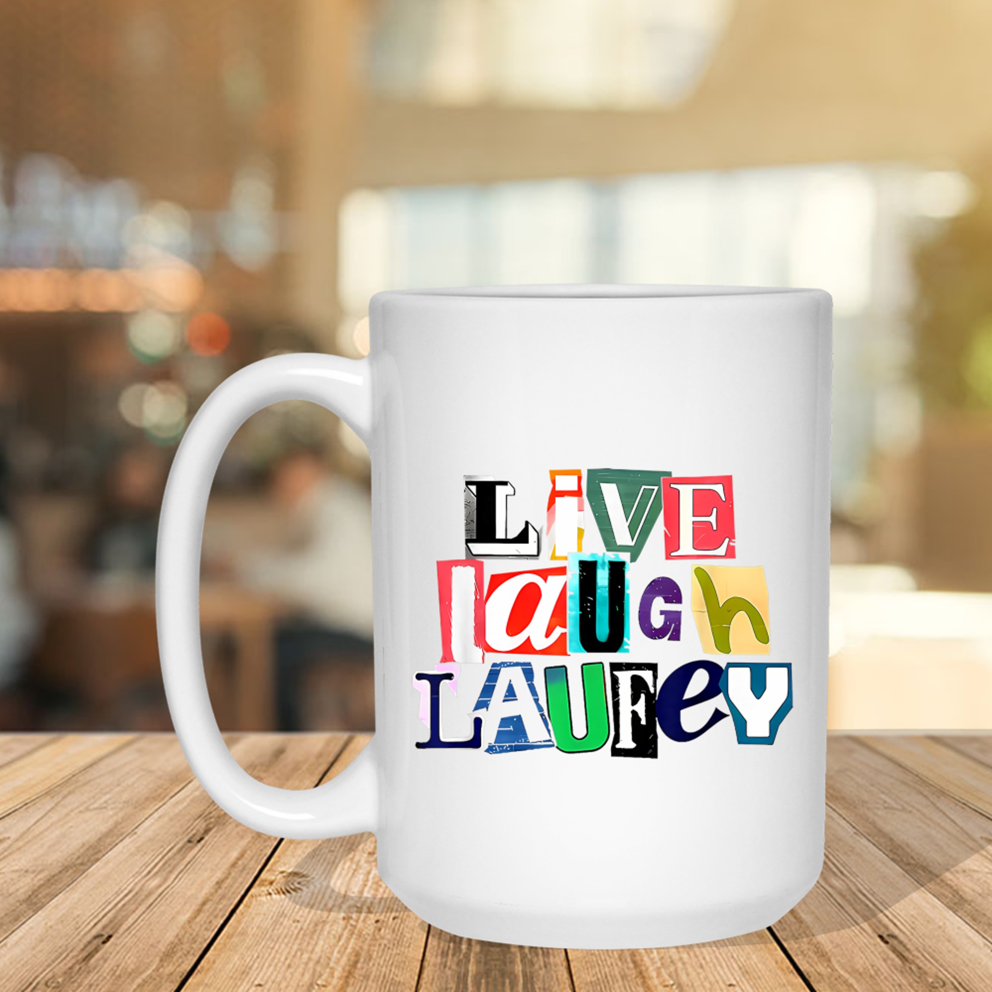 Live Laugh Laufey Collage Y2k Mug